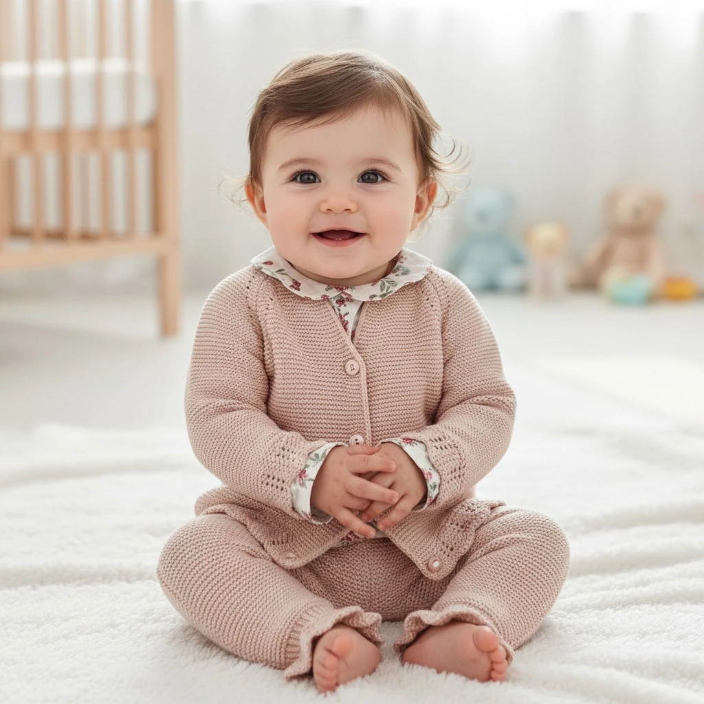 8046N- Premium Triko Kız Bebek 3'lü Takım