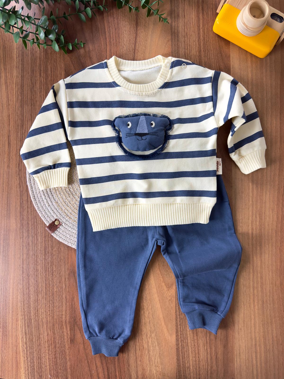 Aslan Aplikeli Erkek Bebek İkili Takım