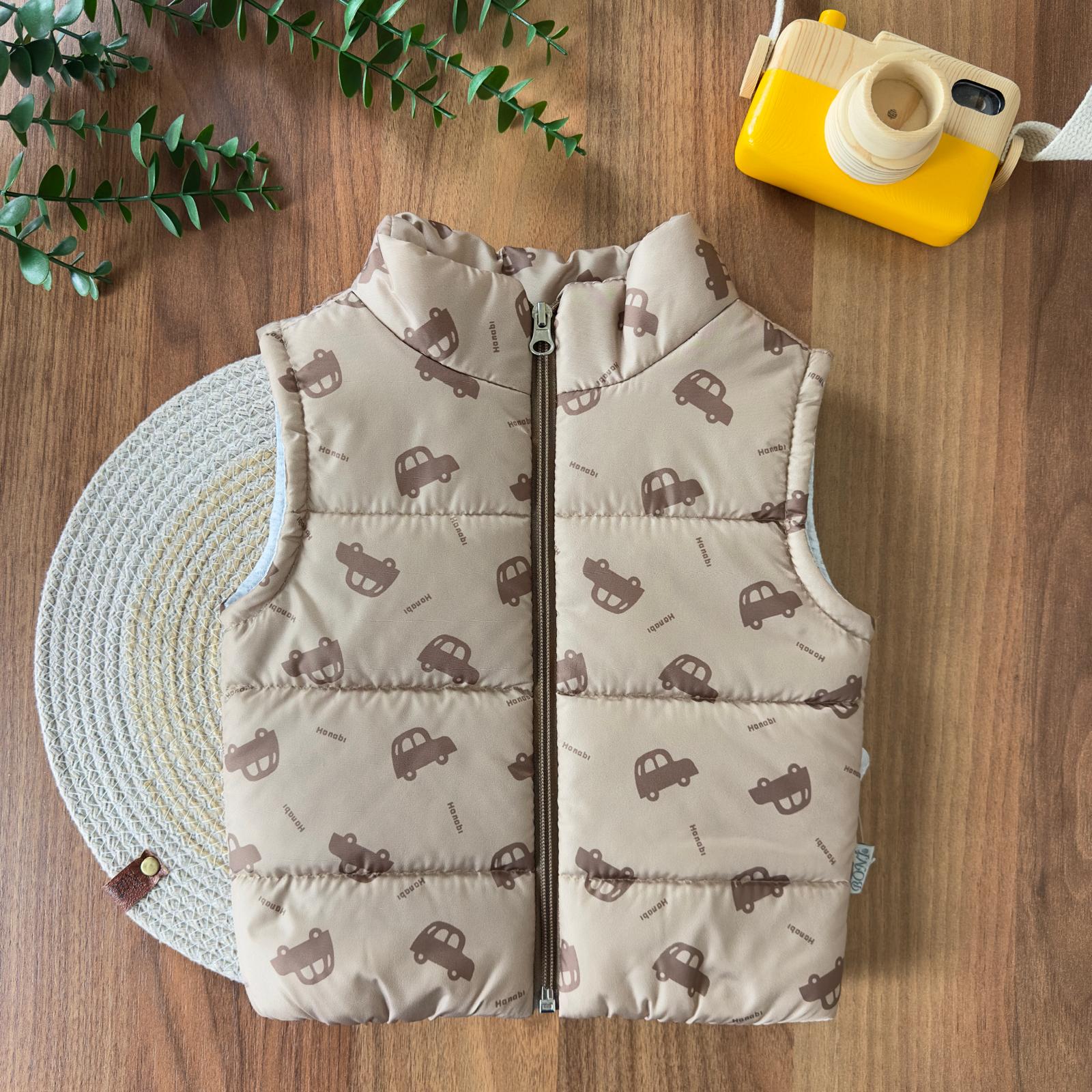 Araba Desenli Erkek Bebek Şişme Yelek