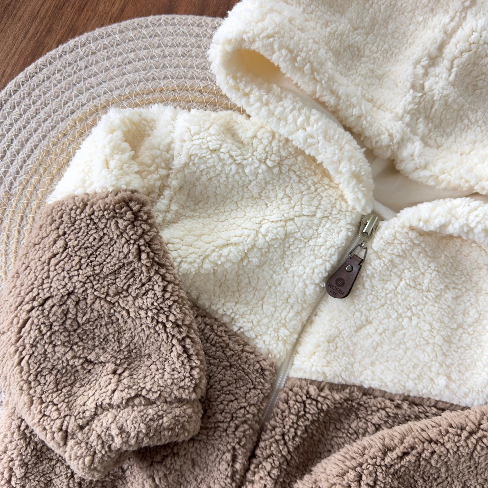 Kapüşonlu Welsoft Erkek Bebek Montu - Kahverengi