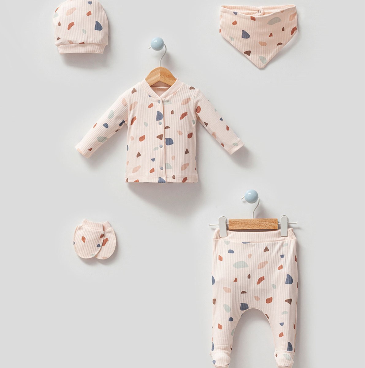 5020EB- Unisex 5'li Hastane Çıkış Seti