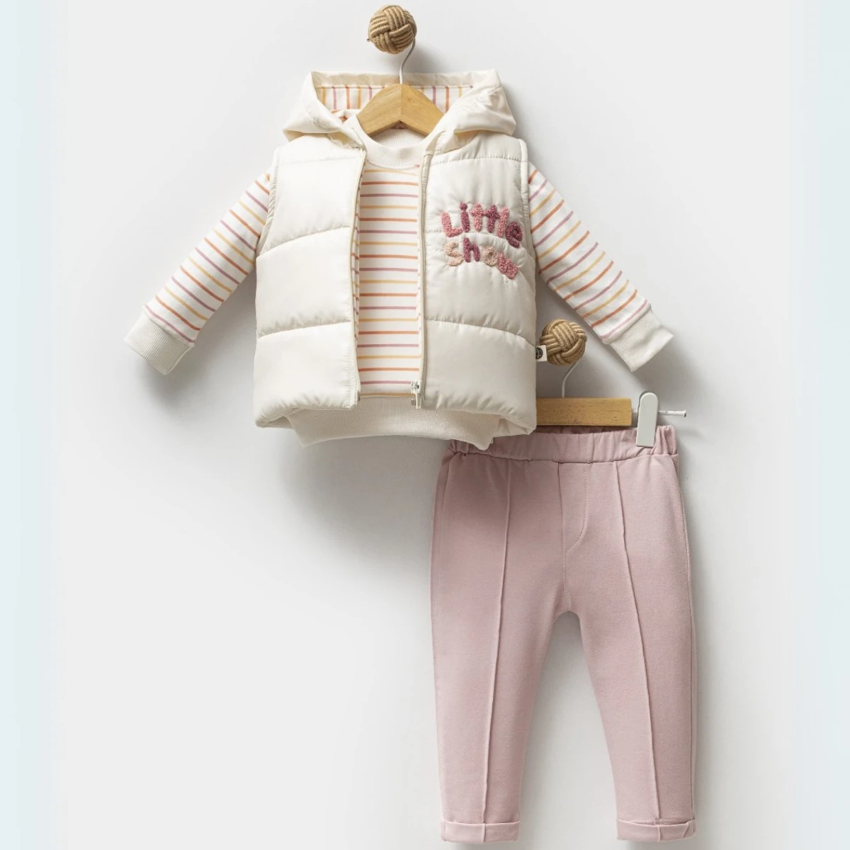 ''Little Show'' Yelekli Kız Bebek 3'lü Takım