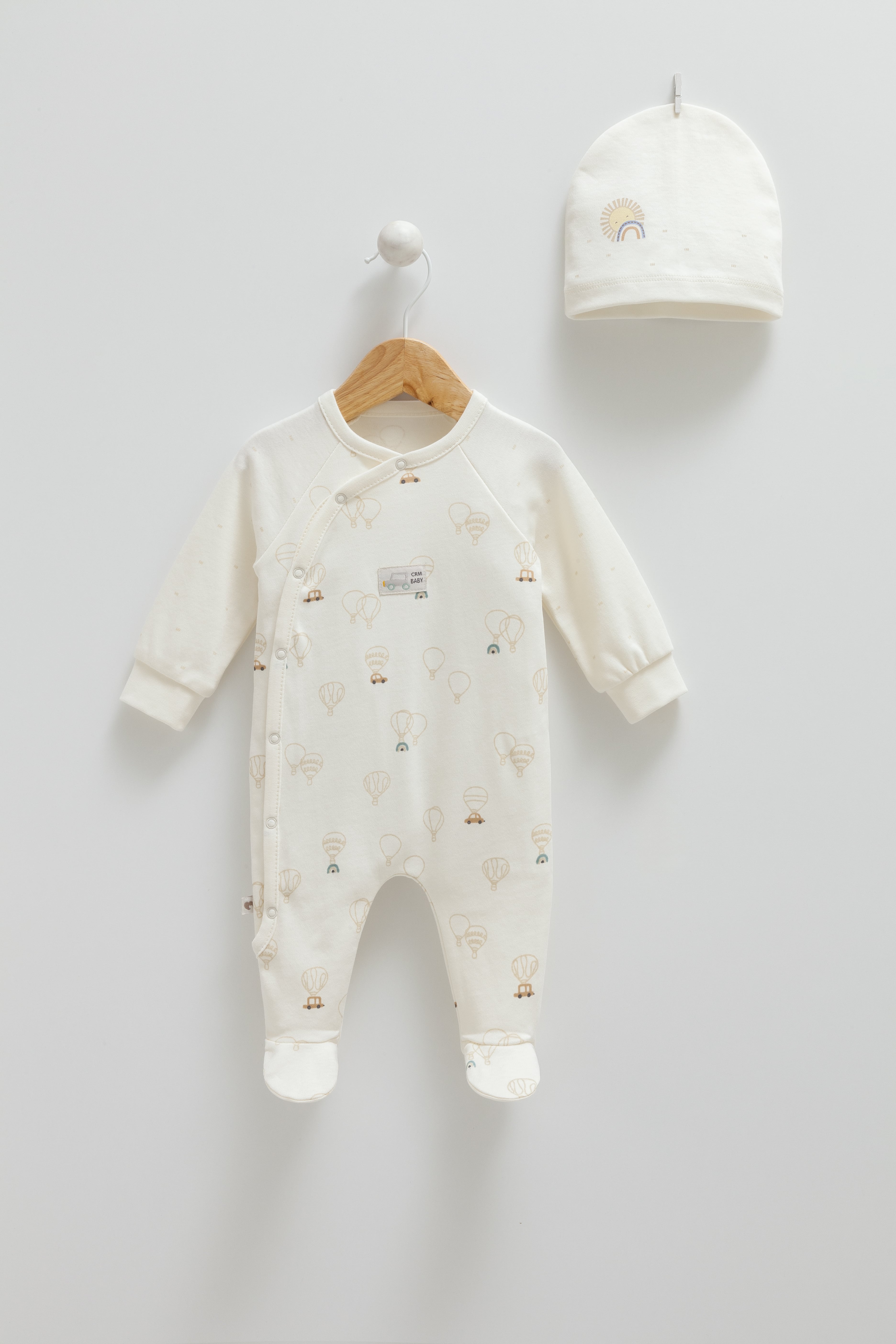 Şapkalı Tulum Takımı - ekru