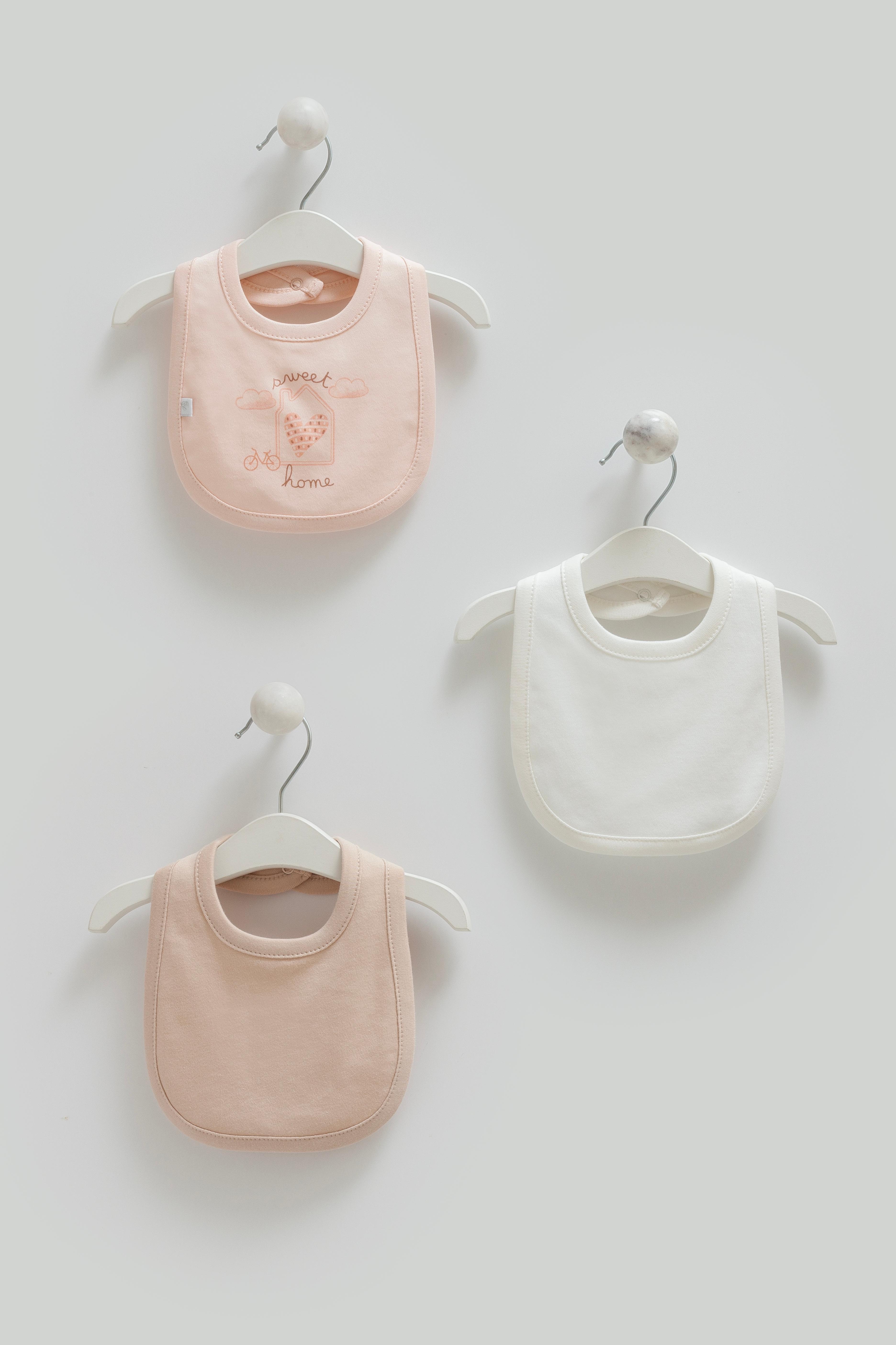 Kız Bebek Basic 3'lü Mama Önlüğü Seti