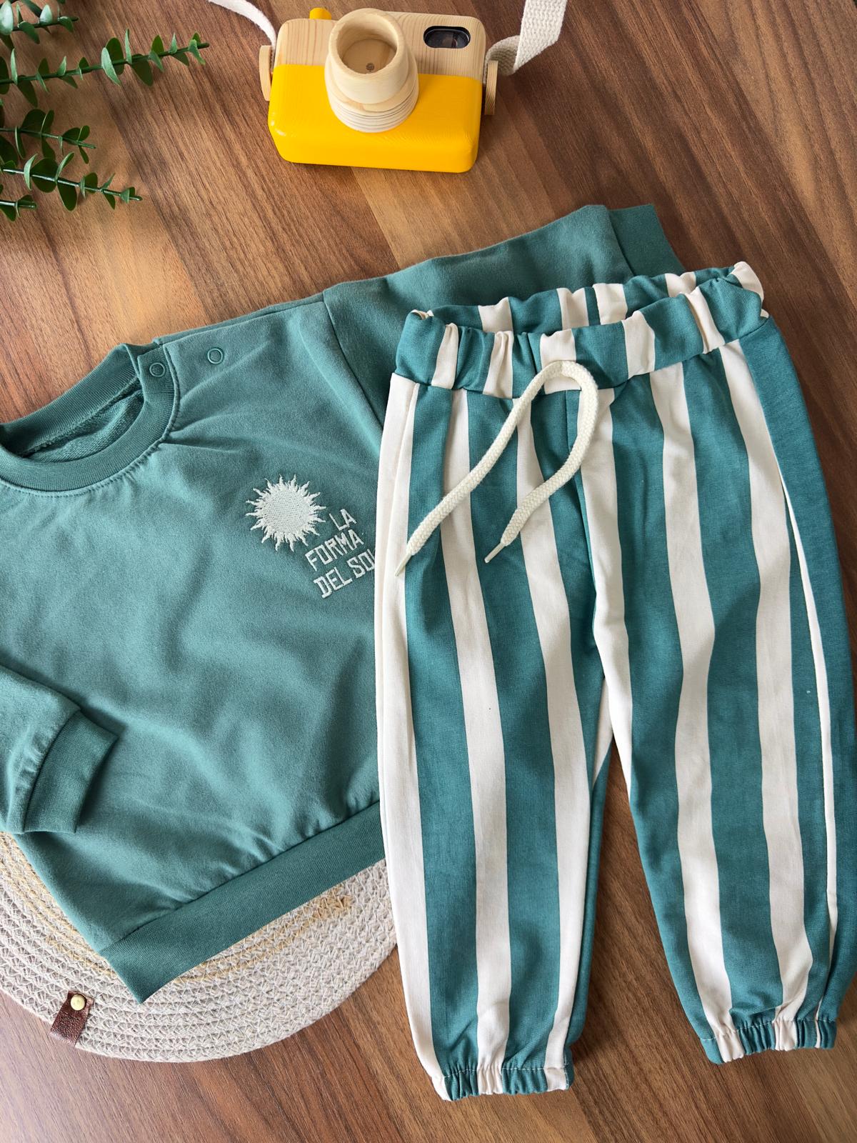 Roma ''La Forma Del Sol'' Erkek Bebek İkili Takım - Yeşil