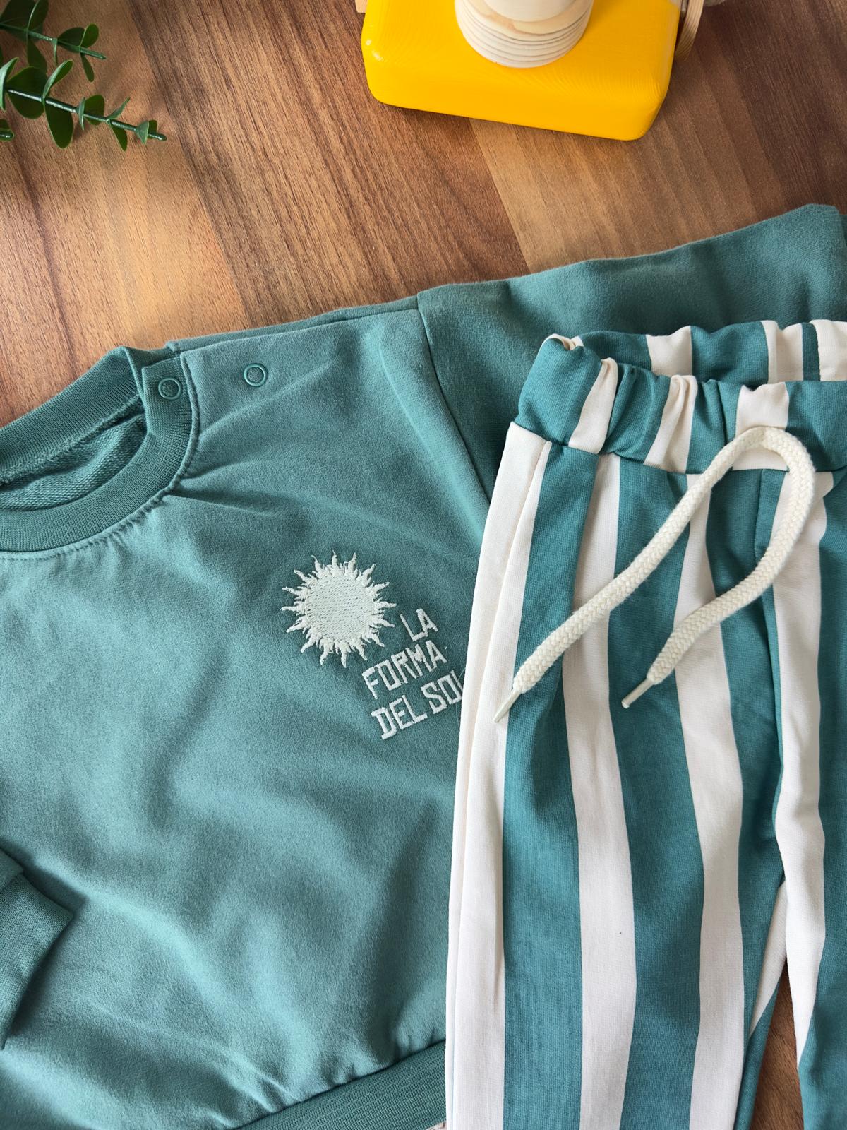 Roma ''La Forma Del Sol'' Erkek Bebek İkili Takım - Yeşil