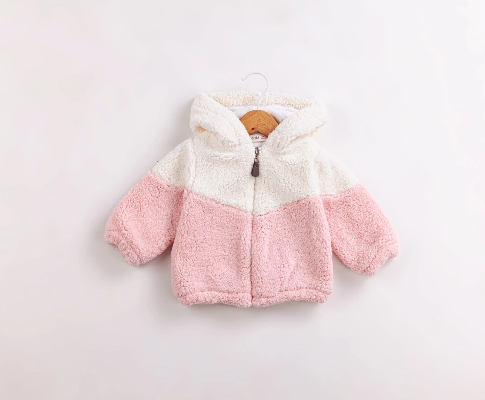 Kapüşonlu Welsoft Kız Bebek Montu