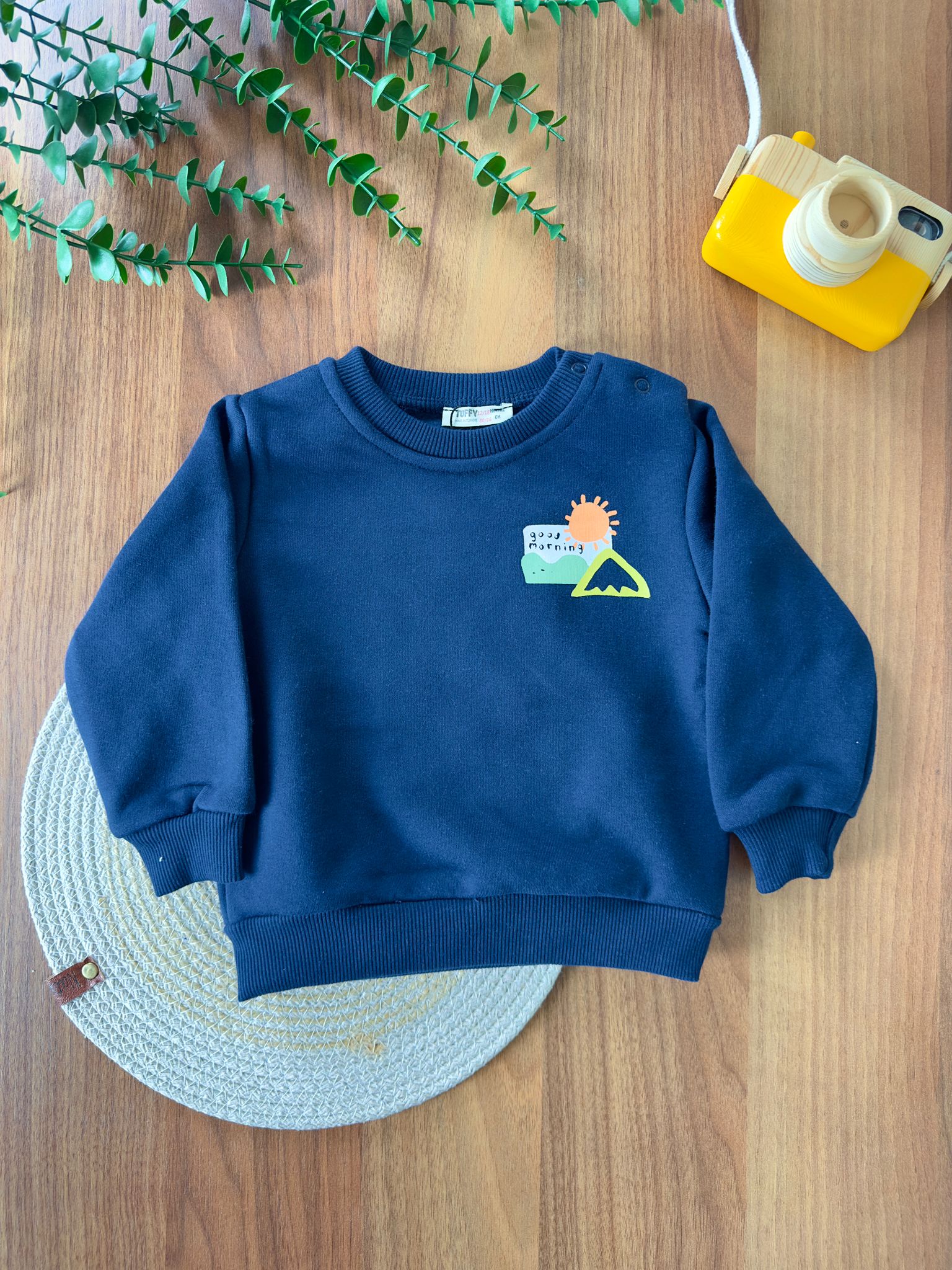 Erkek Bebek Şardonlu Sweat - Lacivert