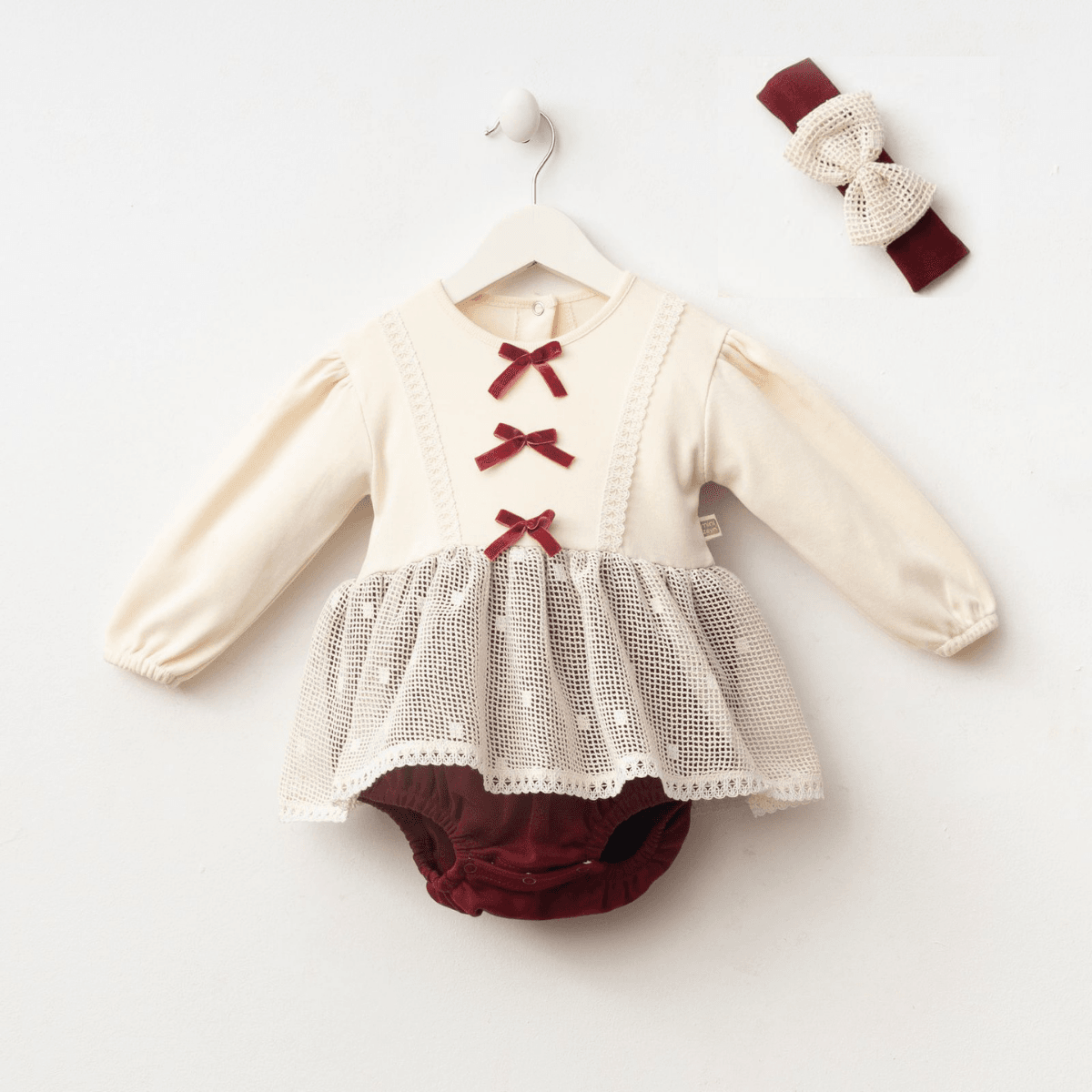 9009MZ- Olivia Romper  - Bordo