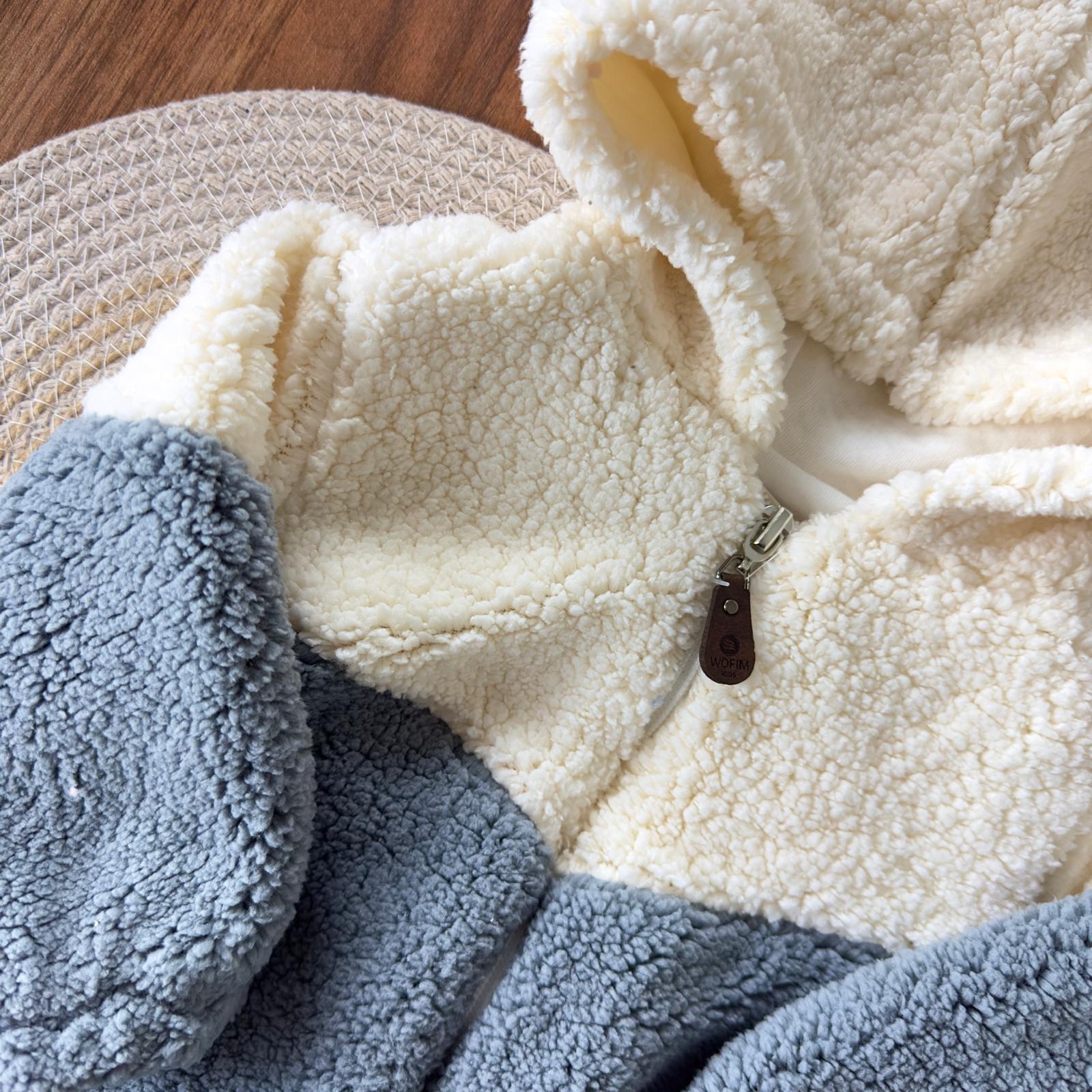 Kapüşonlu Welsoft Erkek Bebek Montu - Füme