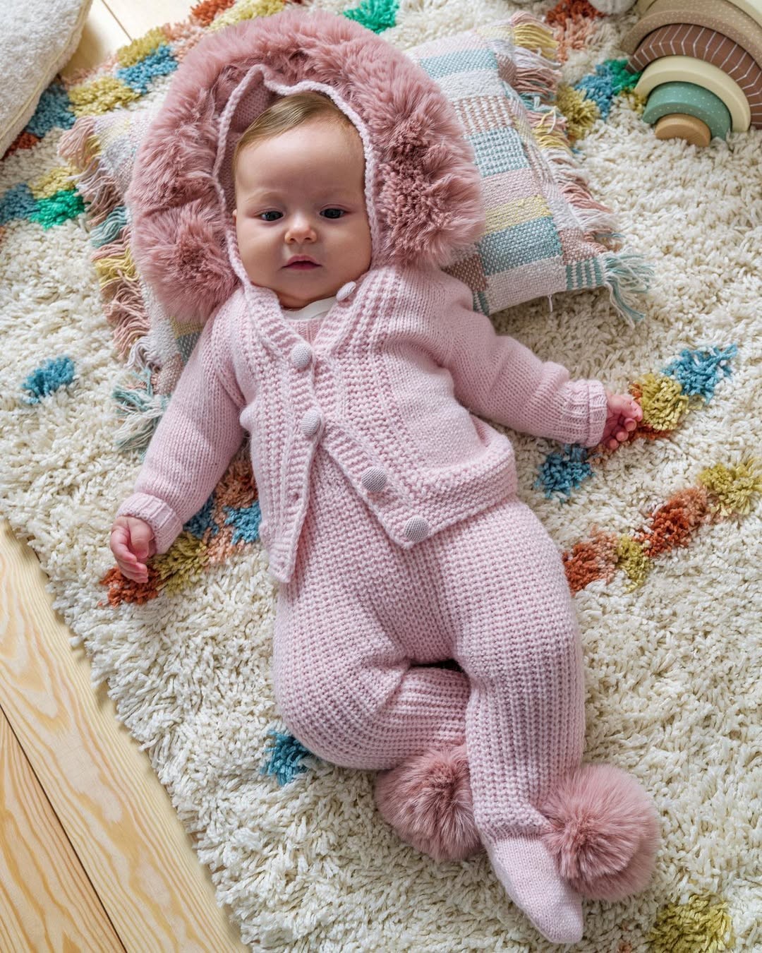 %100 Organik Pamuklu Triko Selanik Model 3'lü Salopet Takım