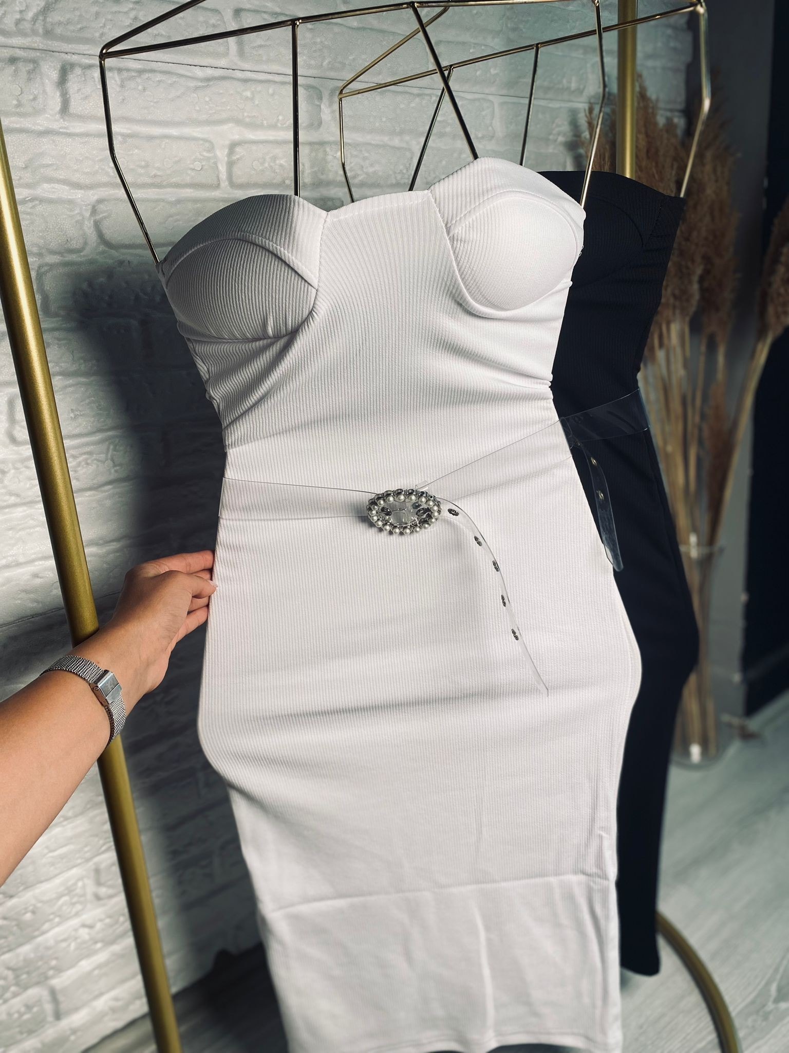 Globlu kalem midi boy elbise