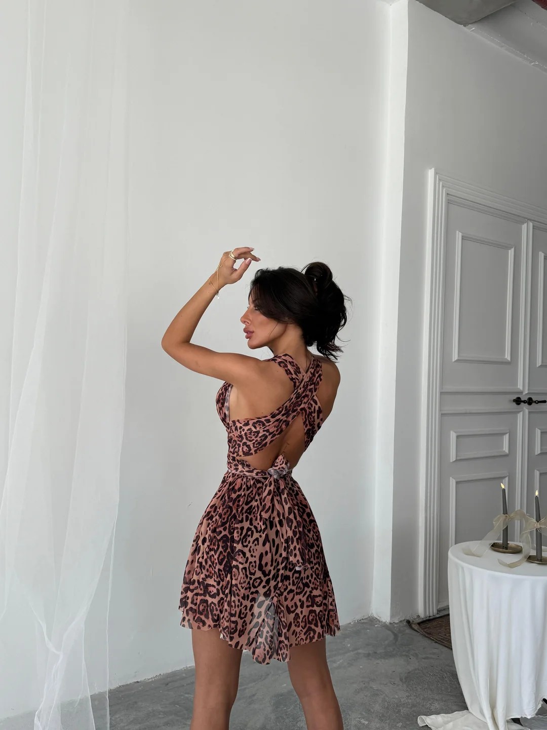 Kloş Şort Astarlı Mini Elbise
