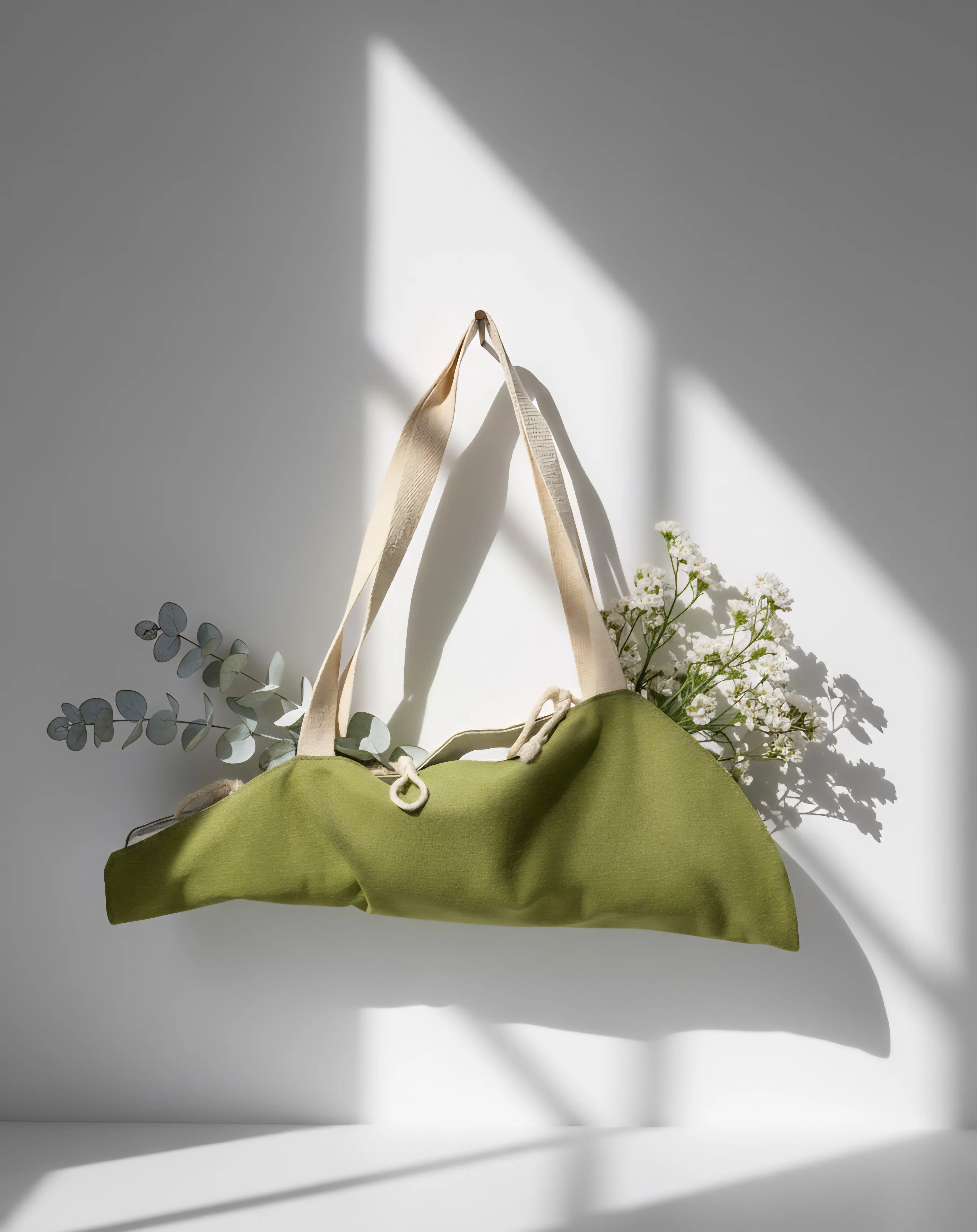 Zeytin Yeşili Çiçek Çantası