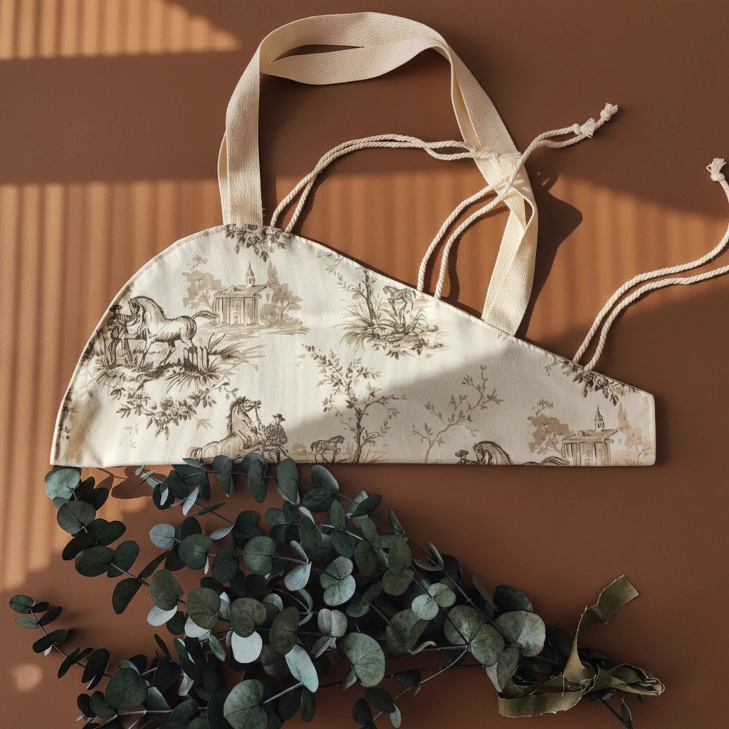 Fransız Köyü Desenli Çiçek Çantası
