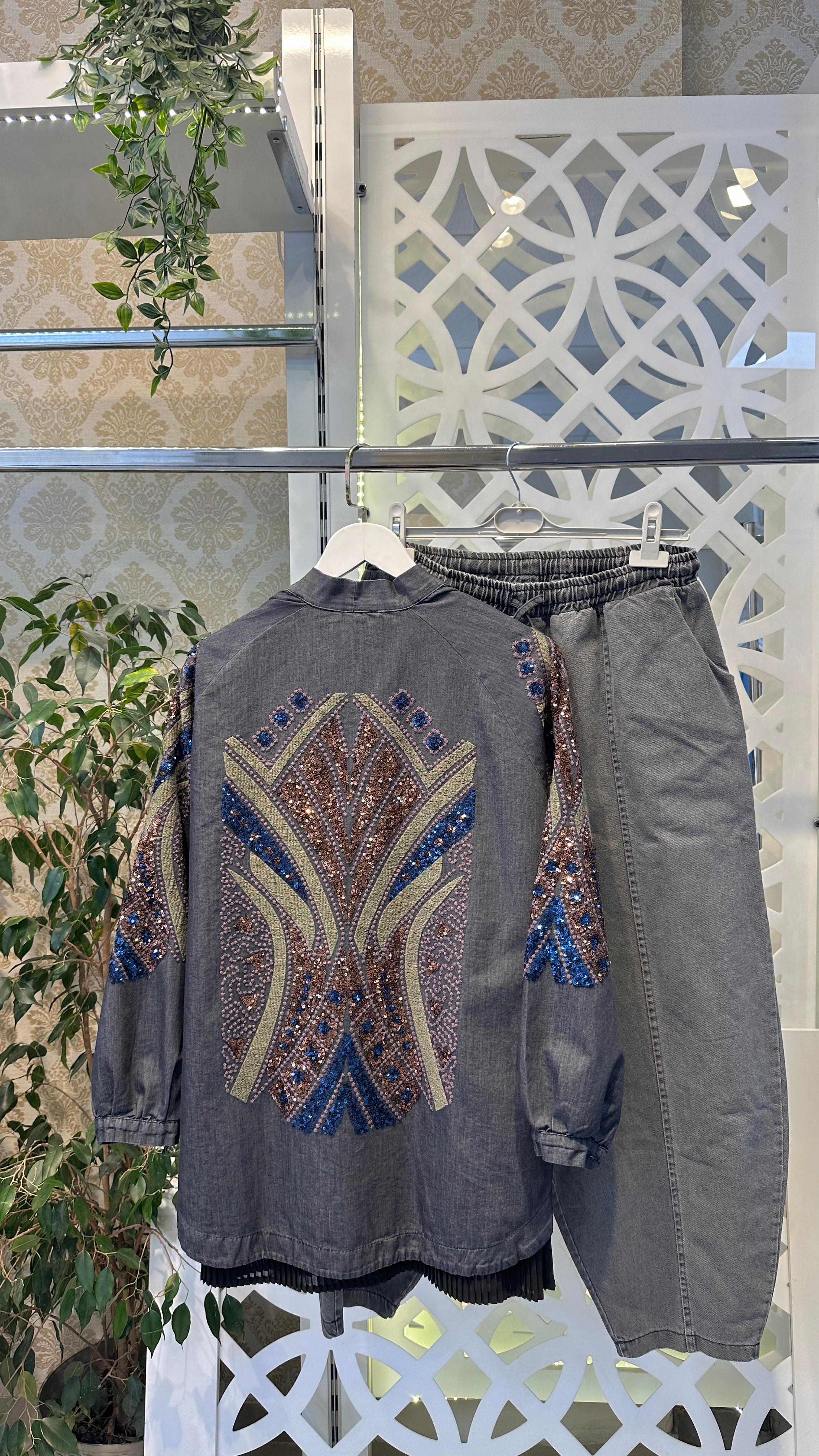 Yeni Kot Kimono 1303 - Gri