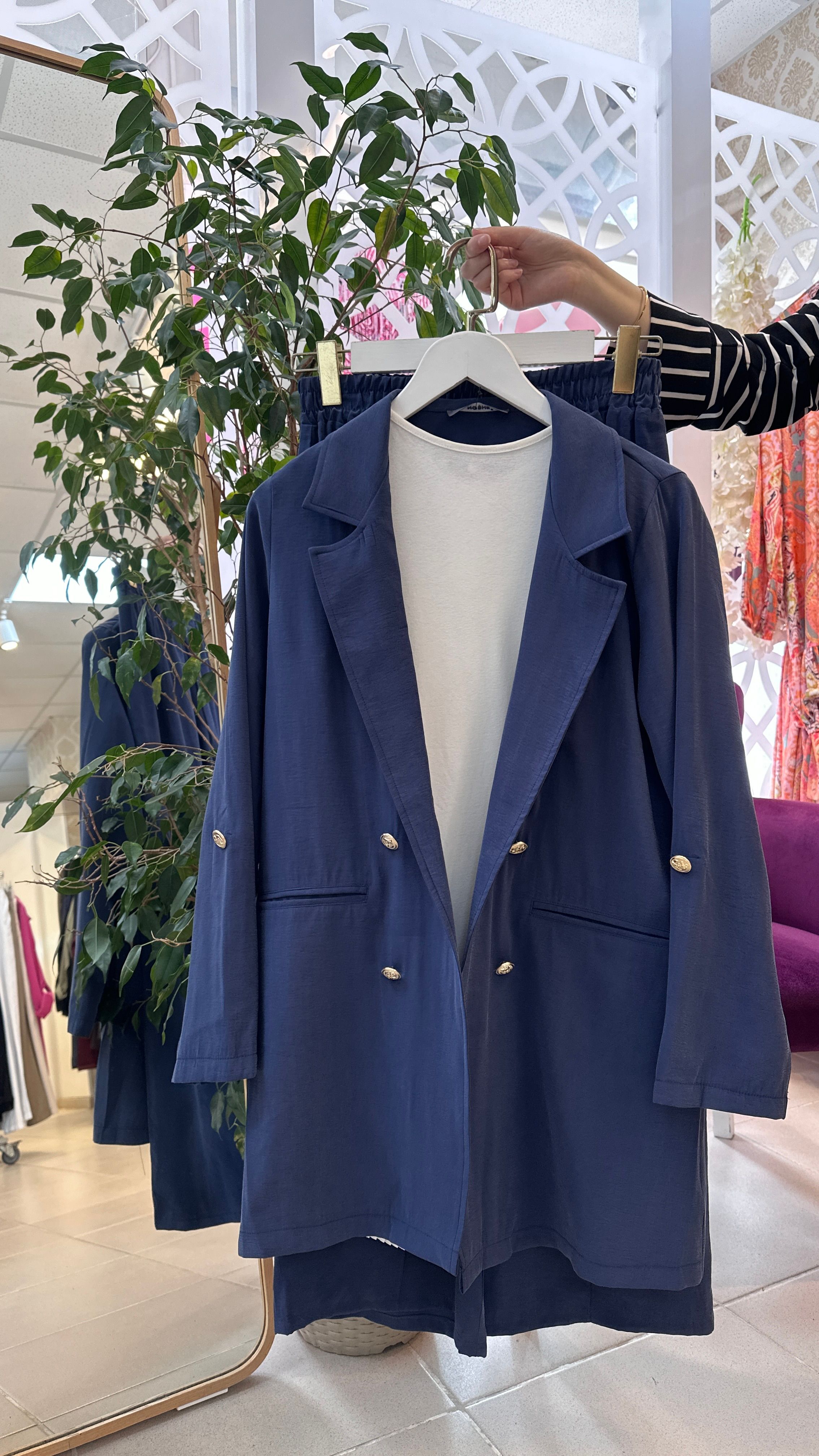 Qupra Blazer Ceketli Takım  - lacivert