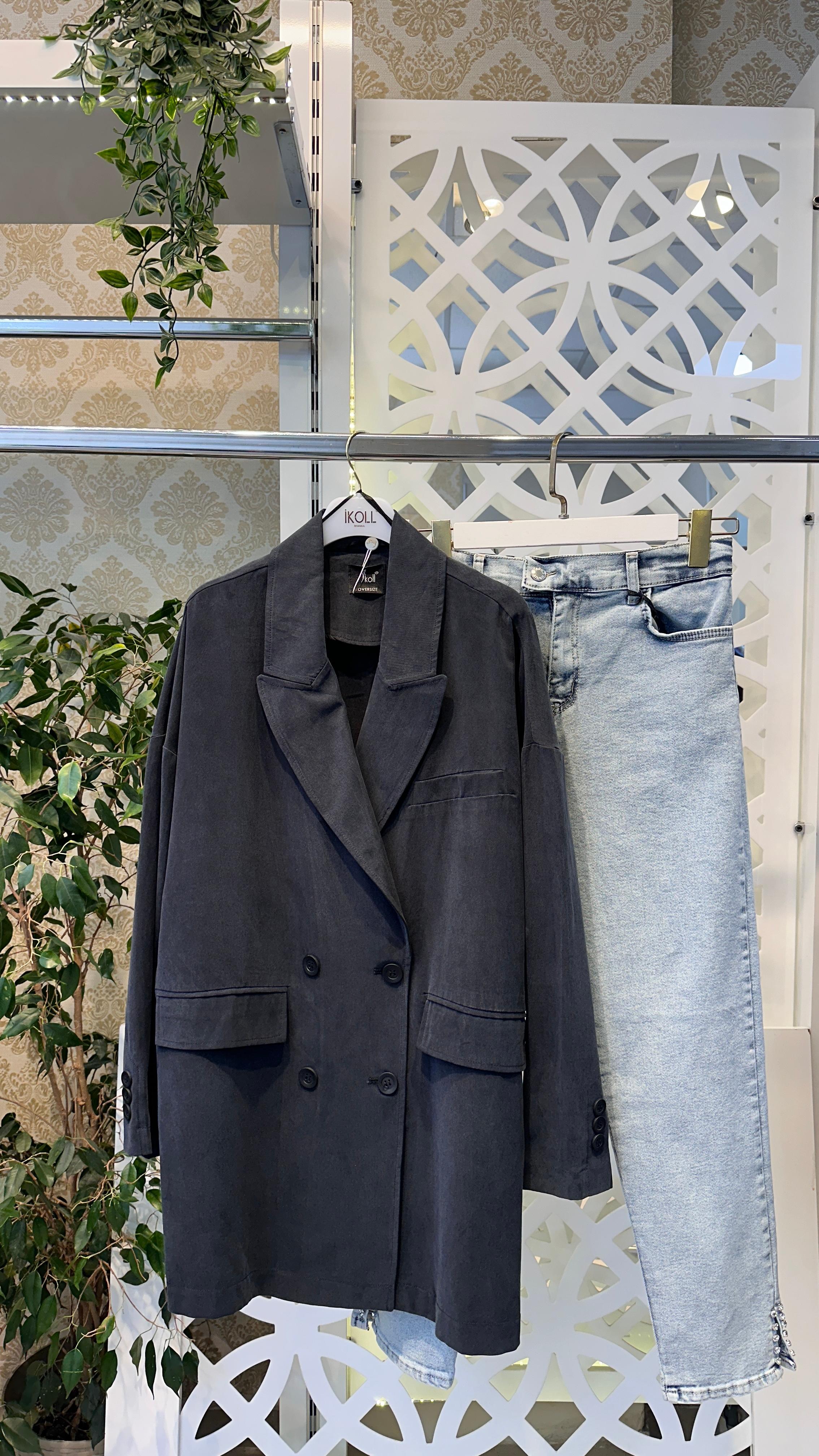İkoll Qupra Blazer Ceket  - Siyah