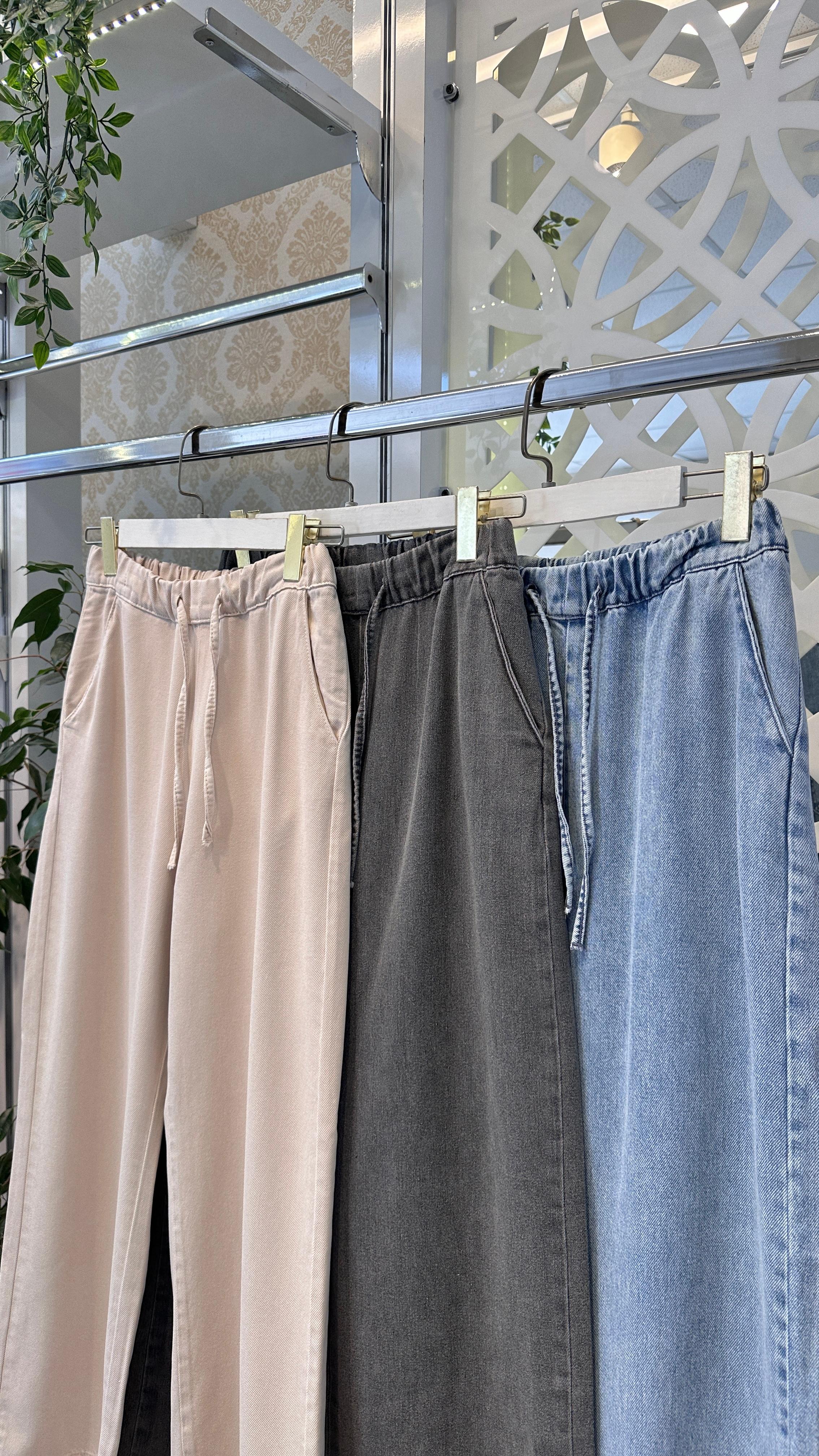 2773 Mgz Bol Paça Kot Pantolon - Gri