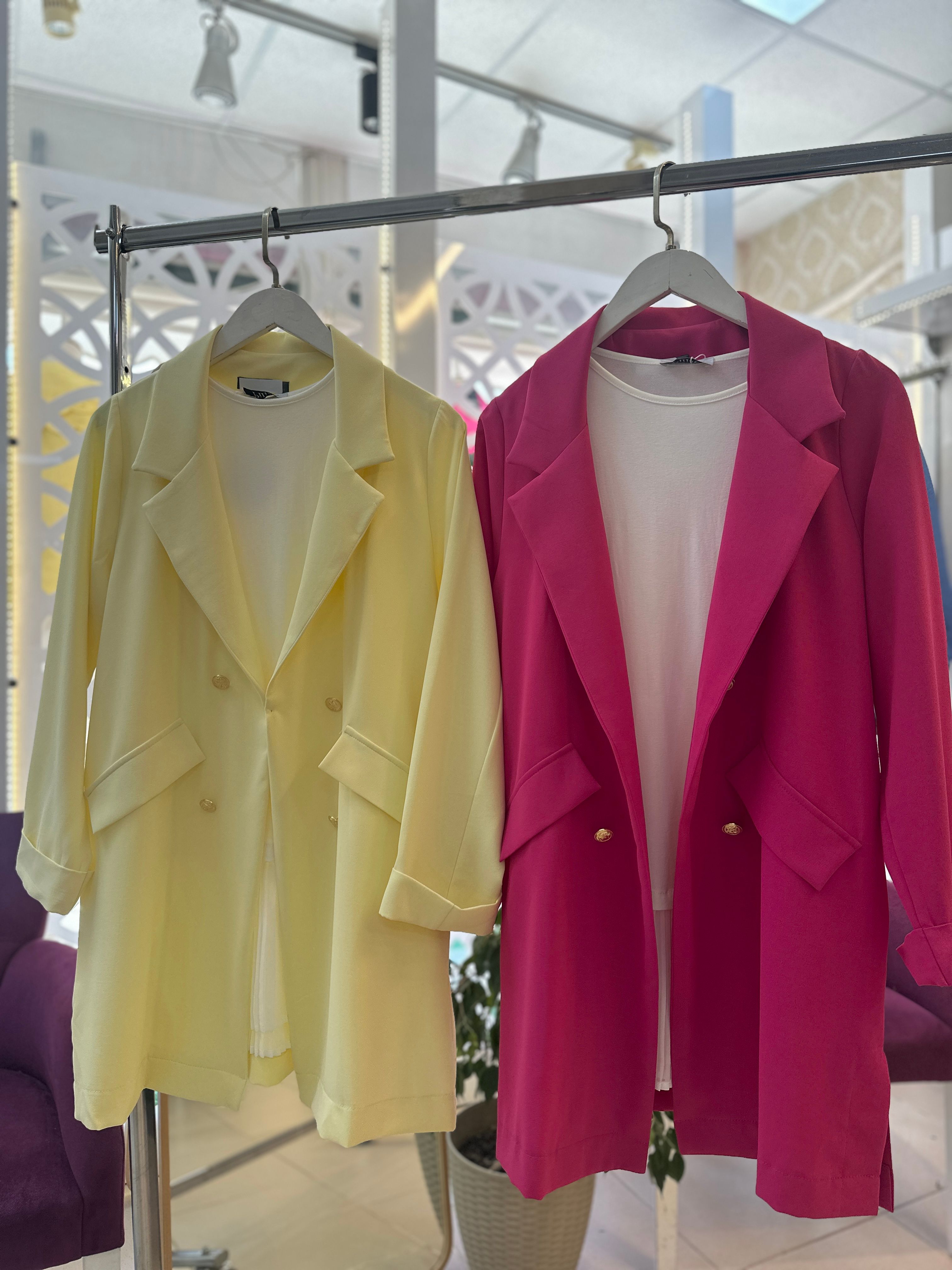 Yeni  Blazer Ceket - Fuşya