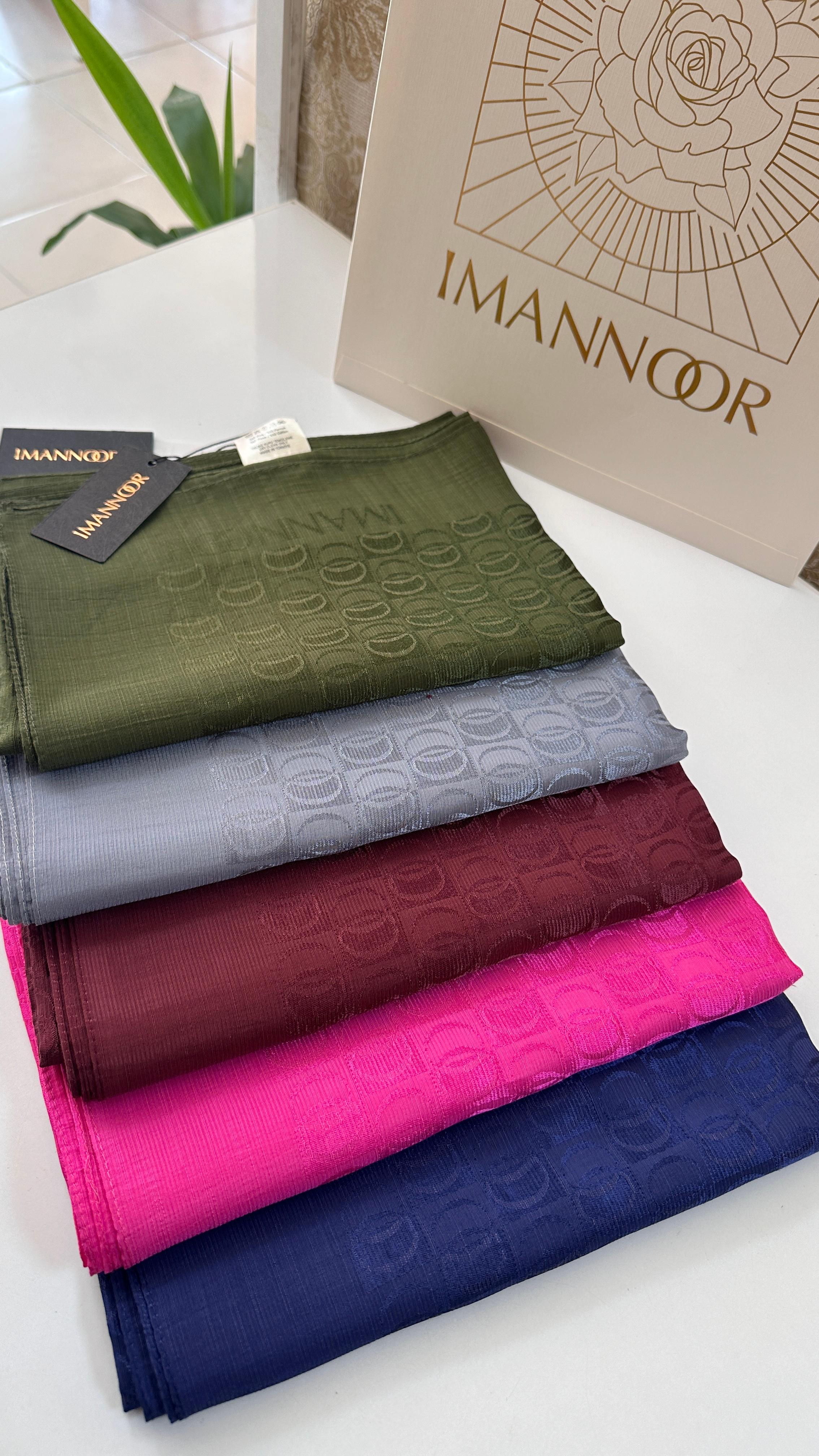 İmannoor Dama logo shiny şal  - lacivert