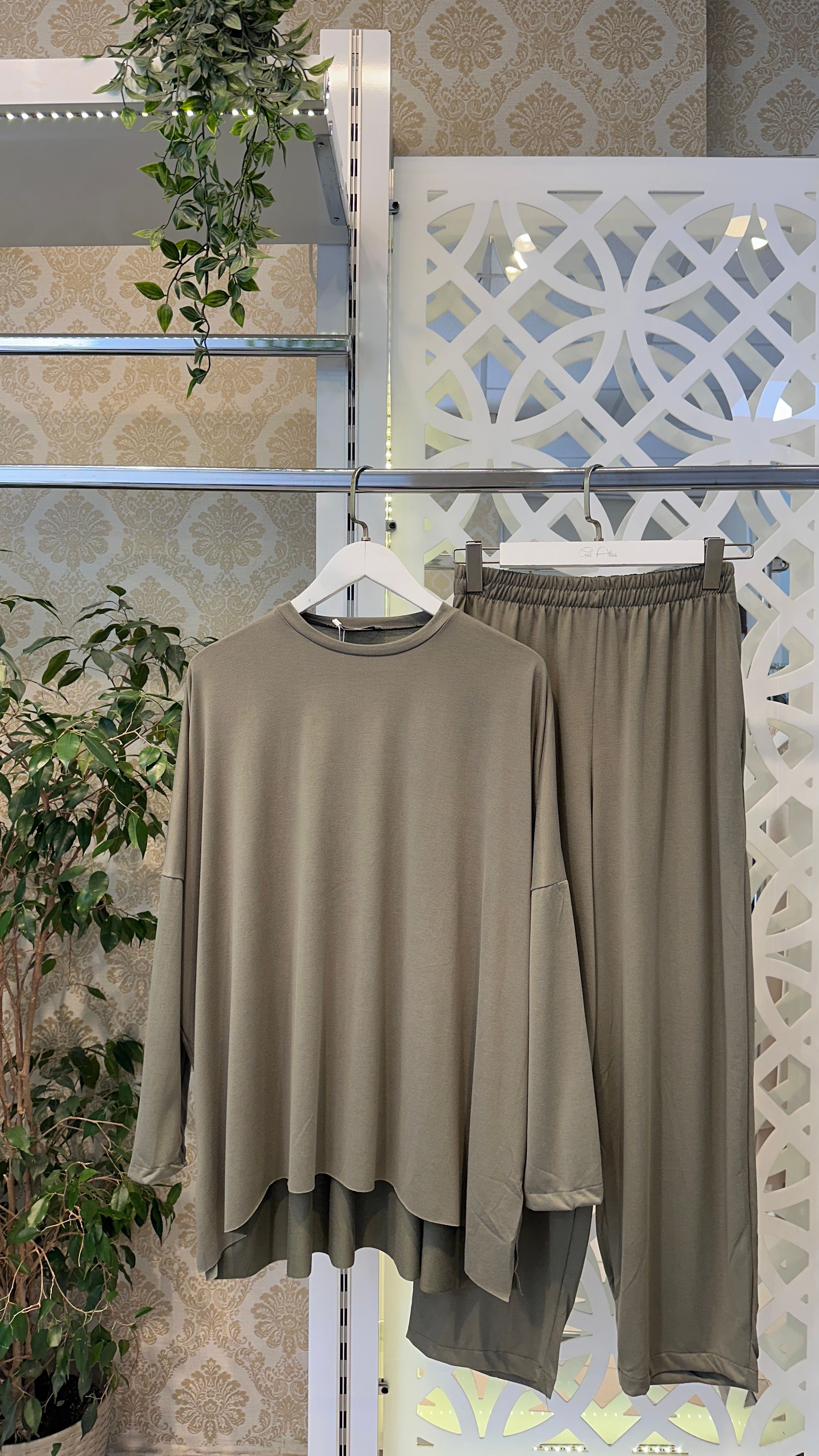 Oysho Pantolonlu Takım  - haki yeşil