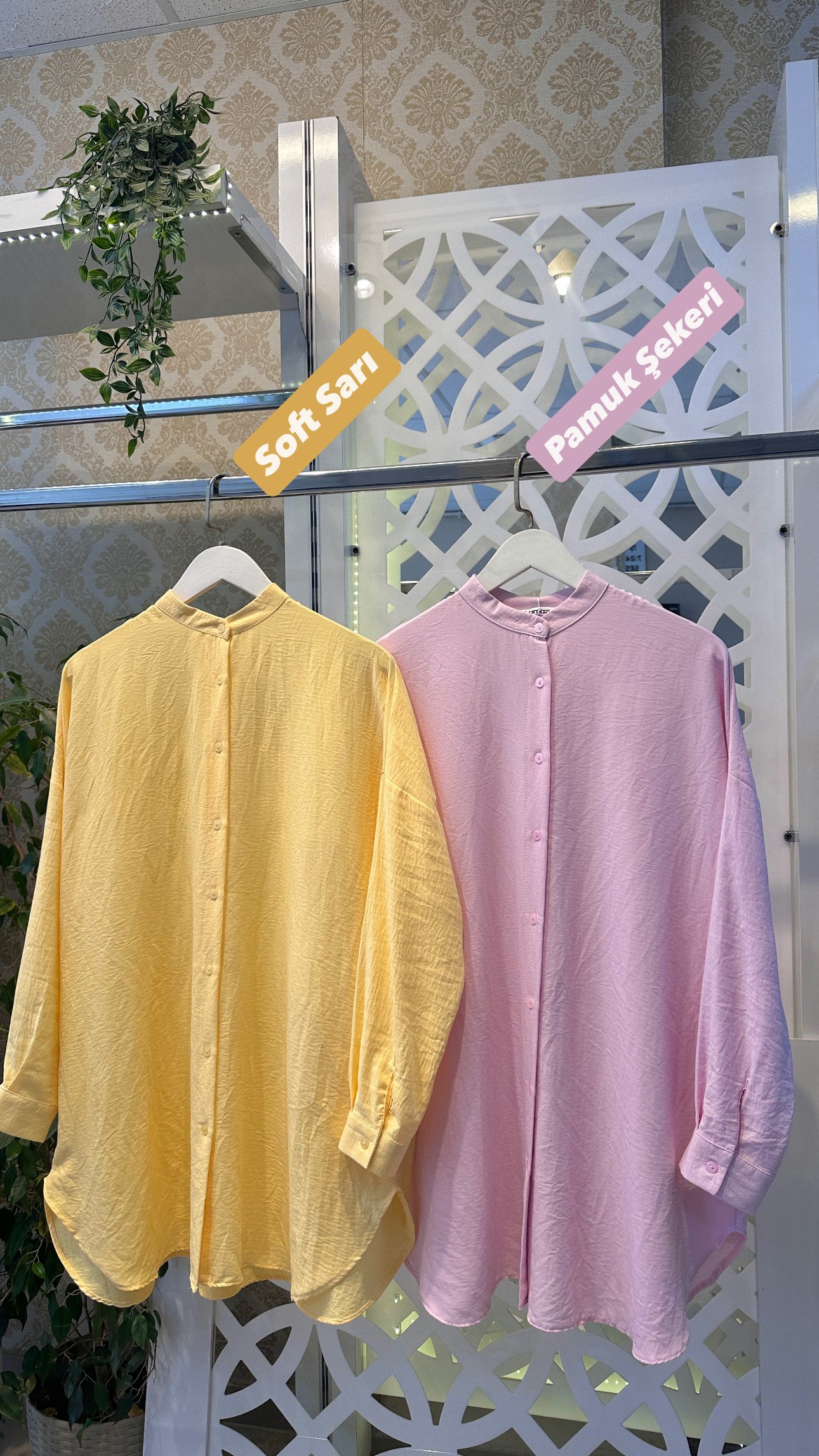 İPEK GÖMLEK - Soft sarı