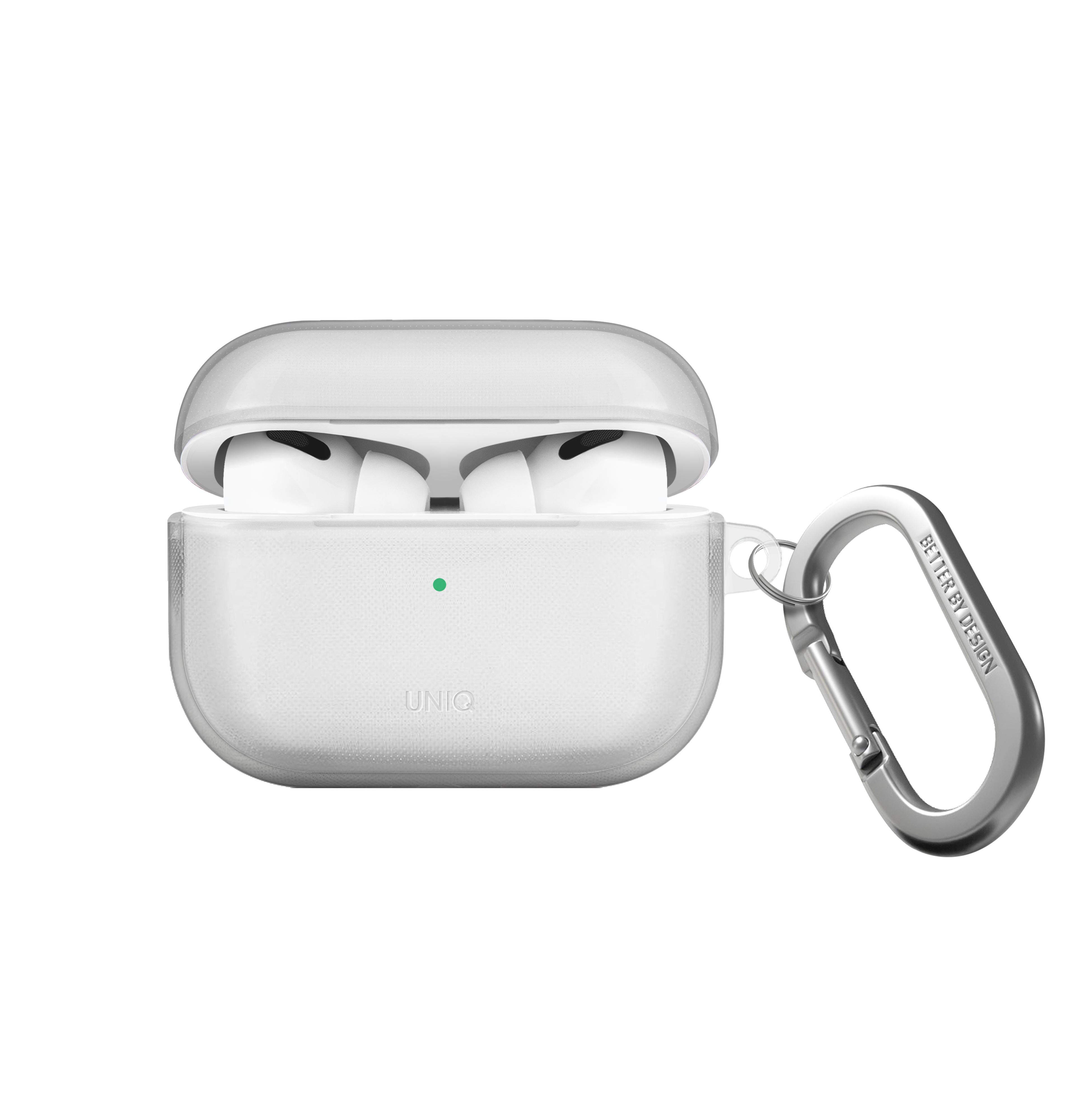 Uniq Airpods Pro 2 (2.nesil) Glase Silikon Kılıf - Şeffaf