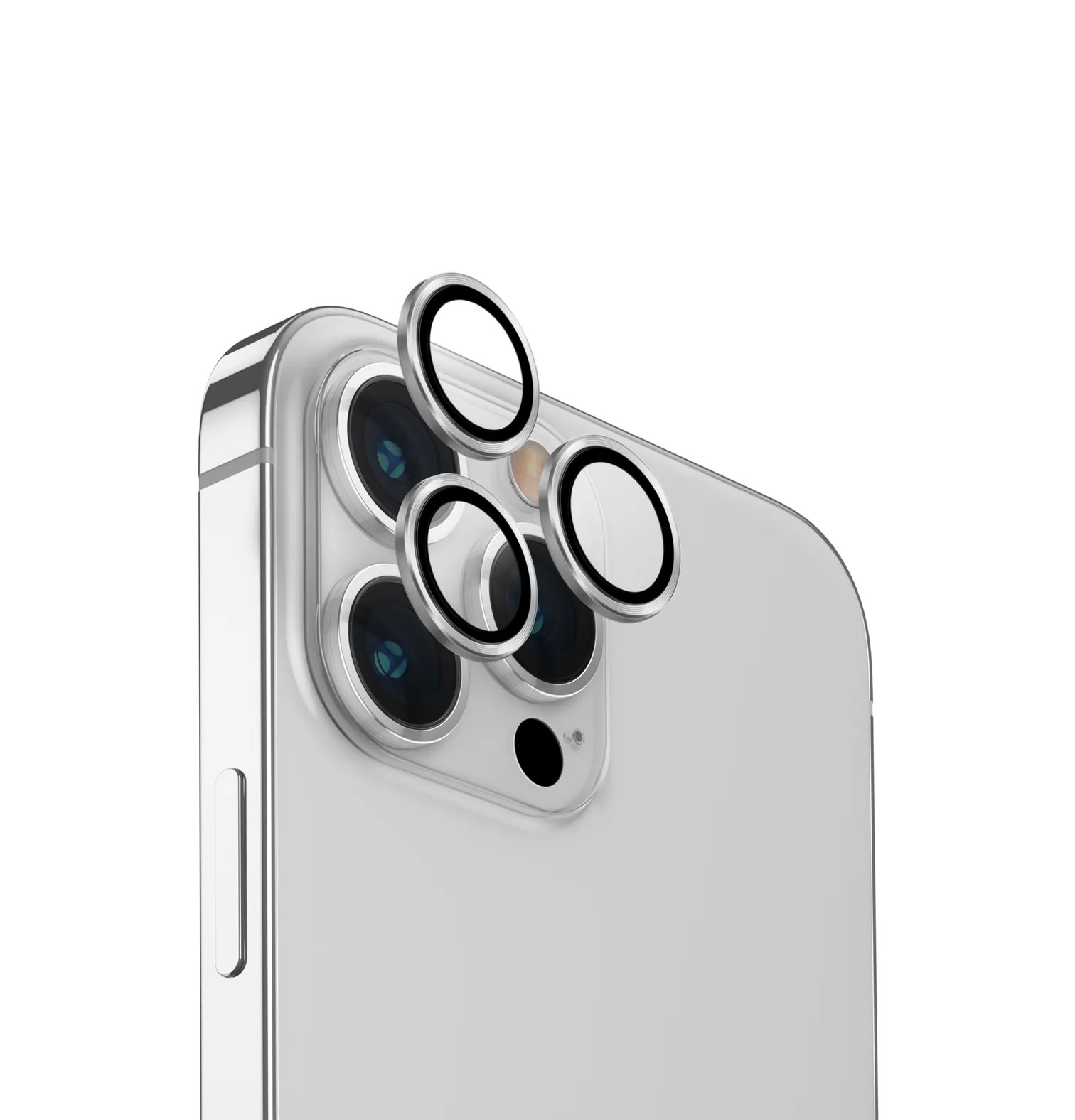 Uniq iPhone 14 Pro Max Optix Kamera Lens Koruyucu - Gümüş