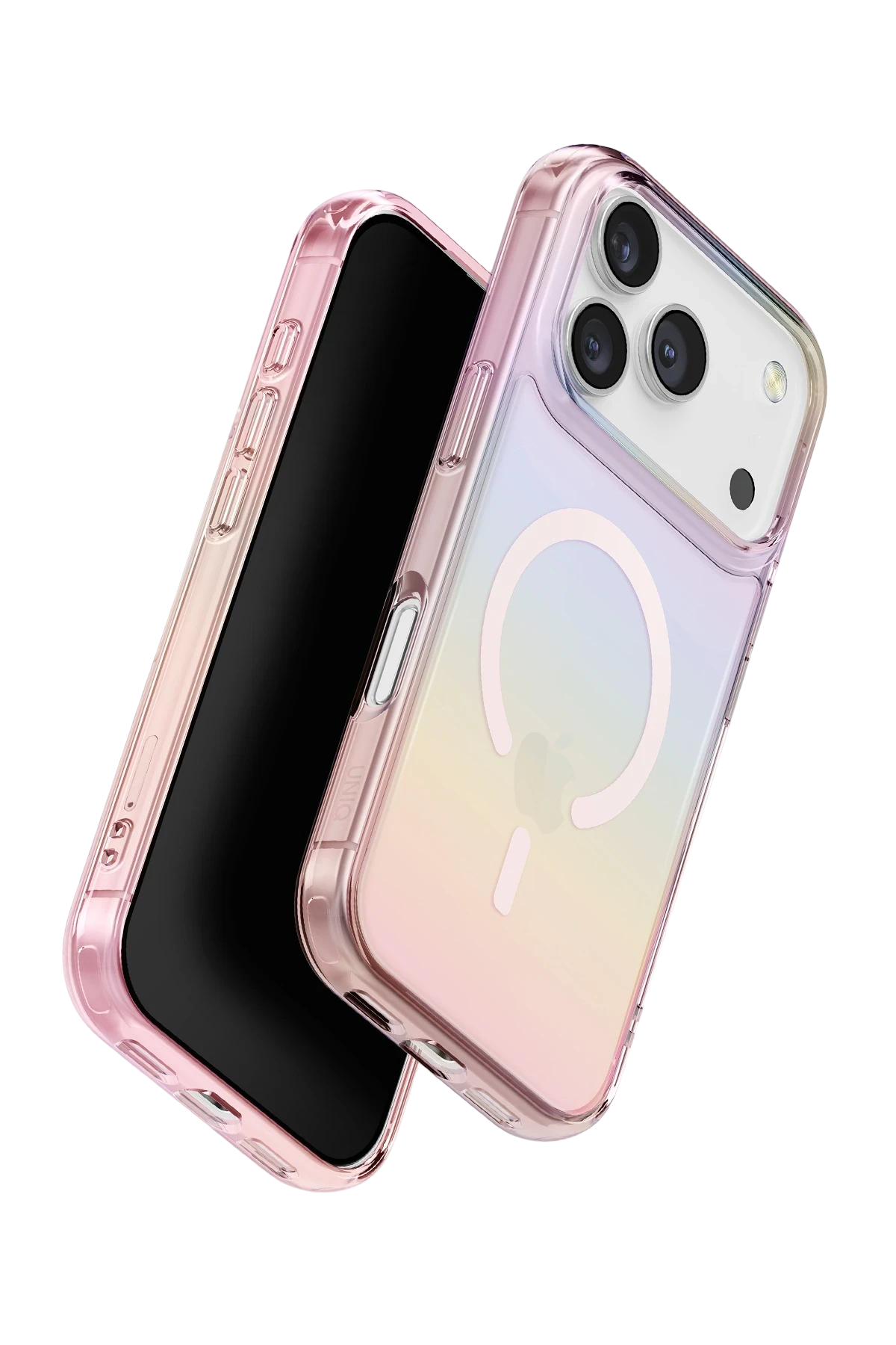 Uniq Apple iPhone 17 Pro Max Iridescia Magsafe Kapak - Pembe Rainbow