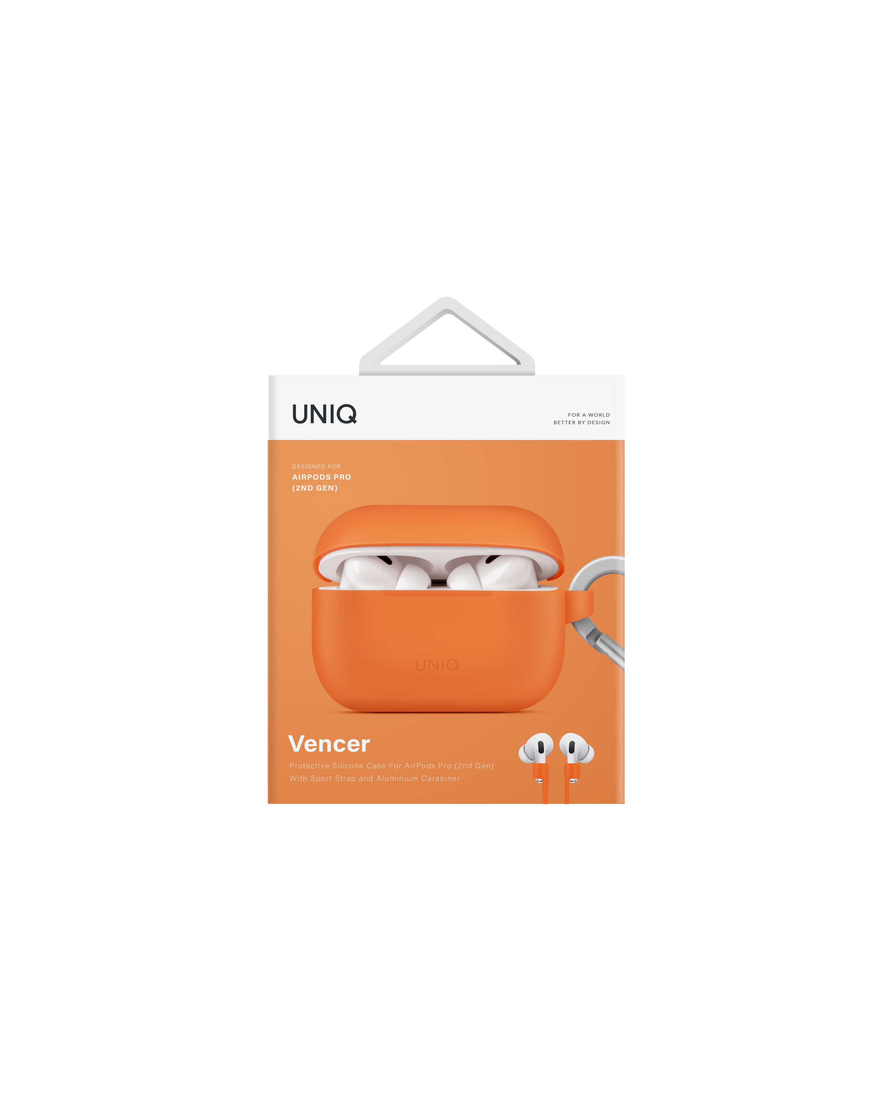 Uniq Airpods Pro 2 (2.nesil) Vencer Silikon Kılıf - Turuncu