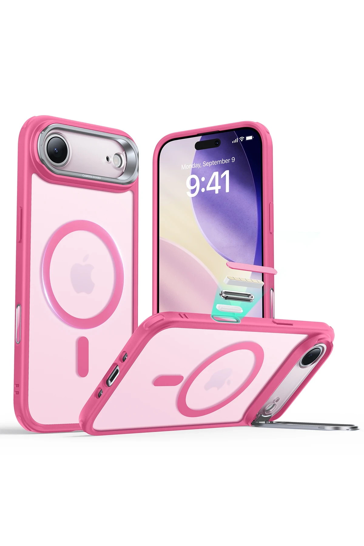 ESR Apple iPhone 17 Air Classic Hybrid Magsafe Standlı Kapak - Pembe