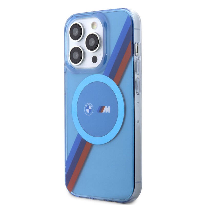 BMW HC MAGSAFE M TRICOLOR STRIPES BLUE iPhone 14 PRO MAX BMHMP14XHDTB