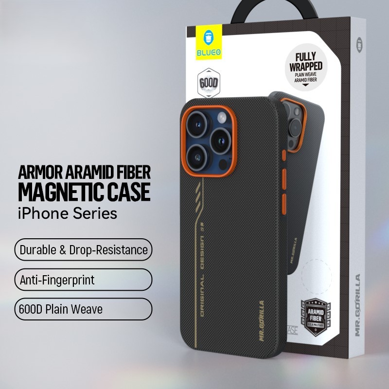 Blueo 16 Pro Bi-Texture Magnetic 600D Armor Aramid Fiber Telefon Kılıfı