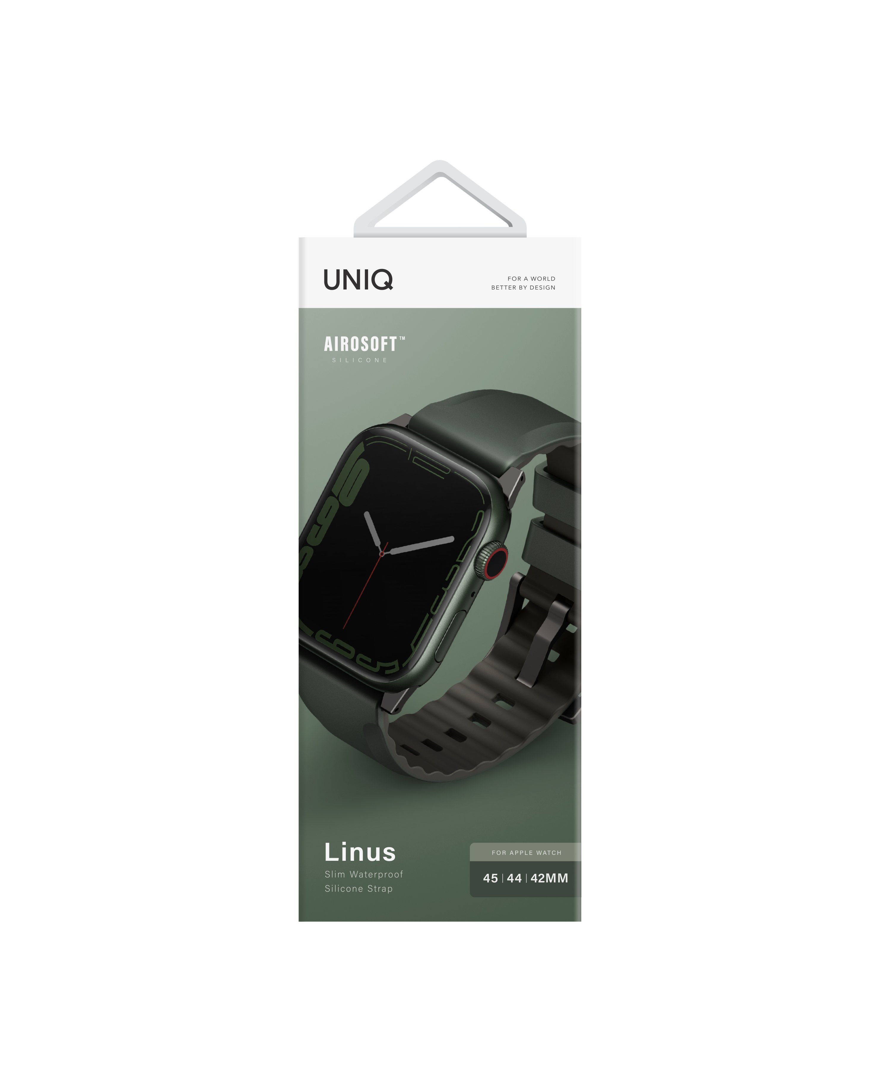 Uniq Watch Ultra 49mm Linus Airosoft Silikon Kılıf - Koyu Yeşil