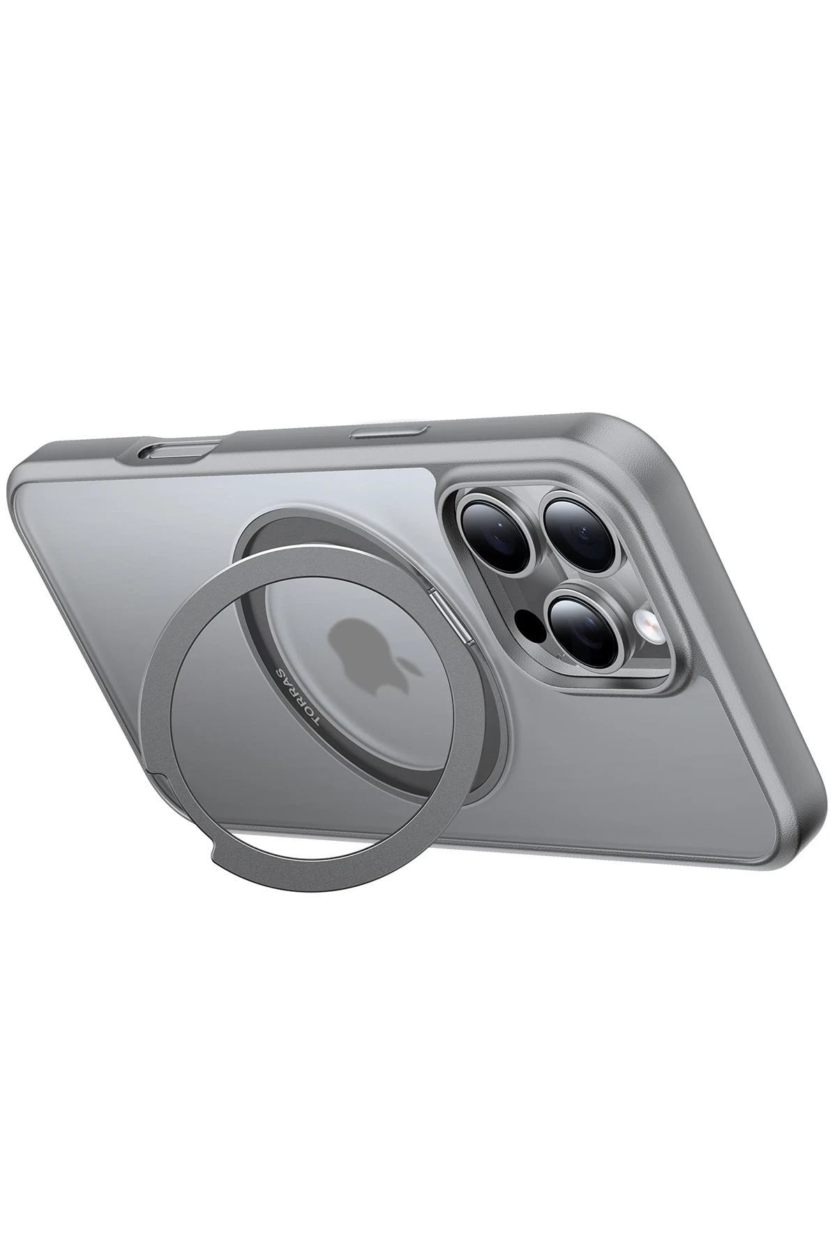 Torras Apple iPhone 16 Pro Max O Stand Pro Serisi Magsafe Kılıf - Titan Gri
