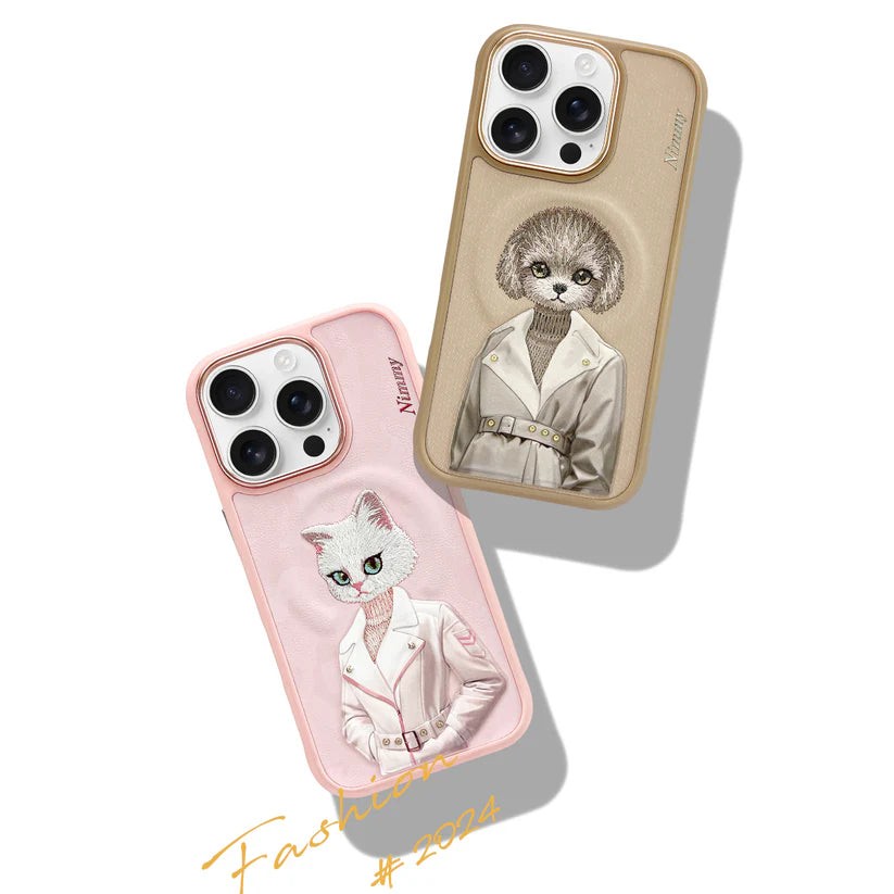 Nimmy iPhone 16 Pro Max Kılıf, Magnetic Fashion Pet/Fashion White Cat