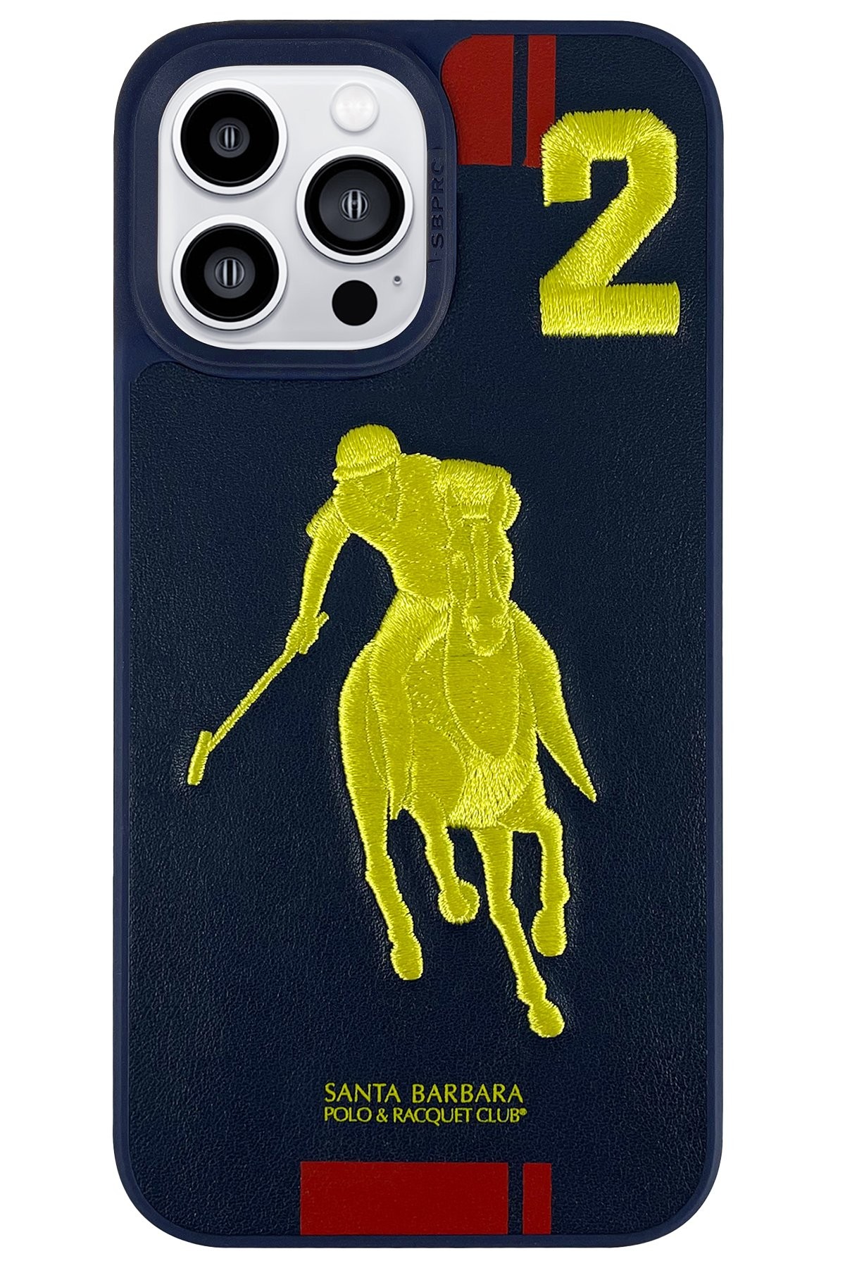 Santa Barbara Polo Racquet Club iPhone 13 Pro Garner Leather Cover - Navy Blue