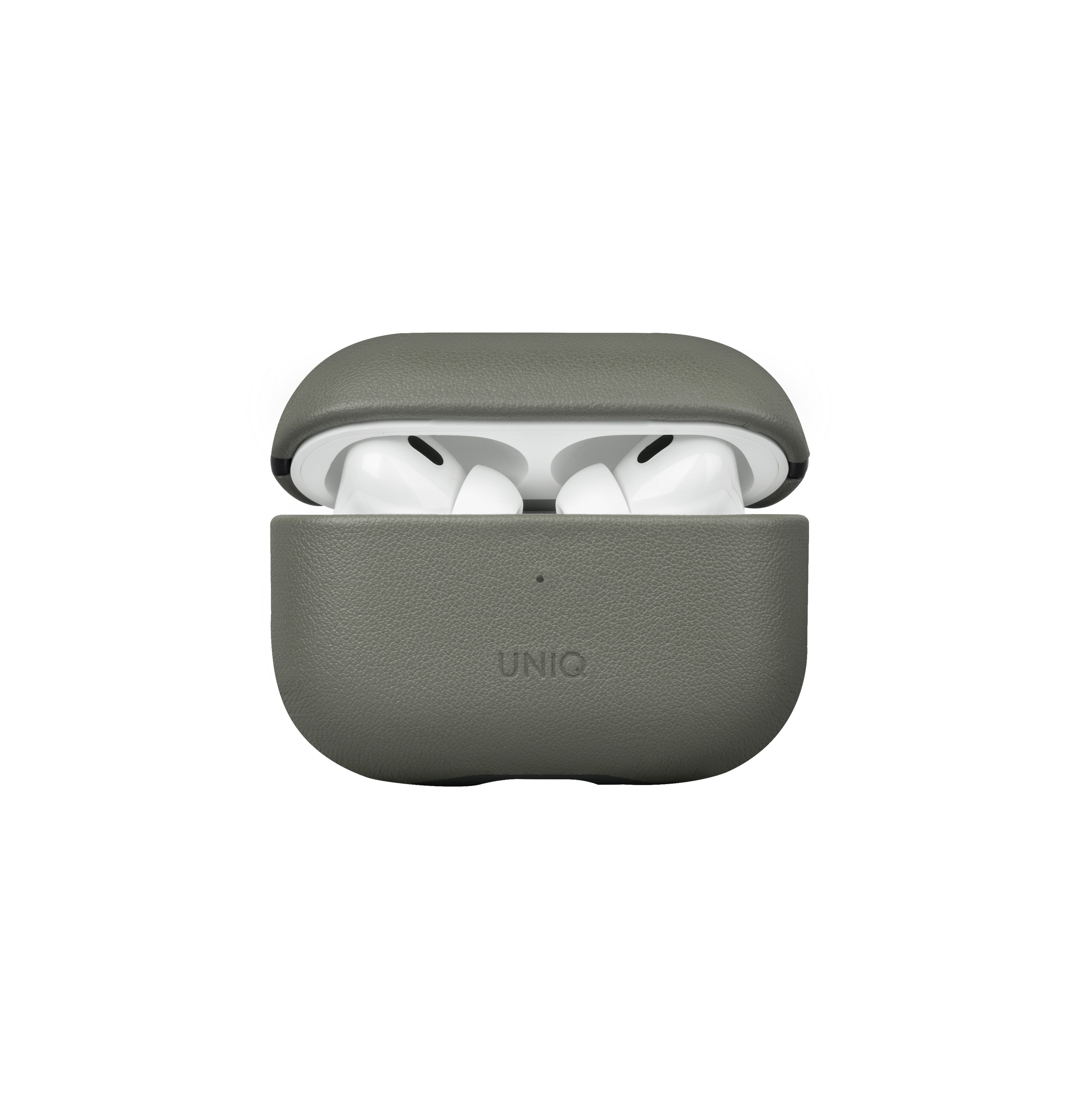 Uniq Airpods Pro 2 (2.nesil) Terra Genuine Deri Kılıf - Yeşil