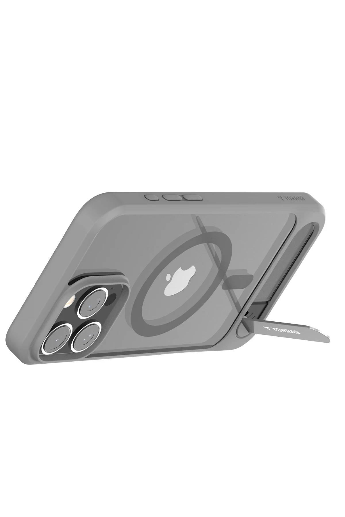 Torras Apple iPhone 16 Pro Max P Stand Serisi Magsafe Kılıf - Titan Gri