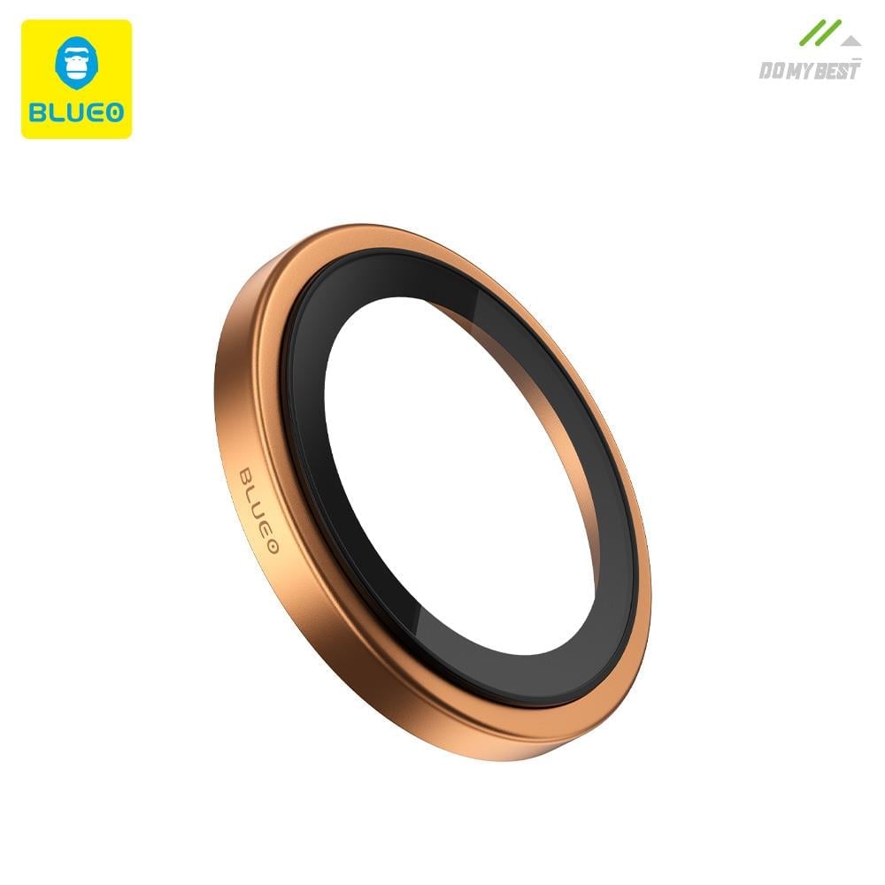 Blueo 99.99 Gerçek Sapphire Titanium iPhone 17 Pro Max Lens Koruyucu Turuncu