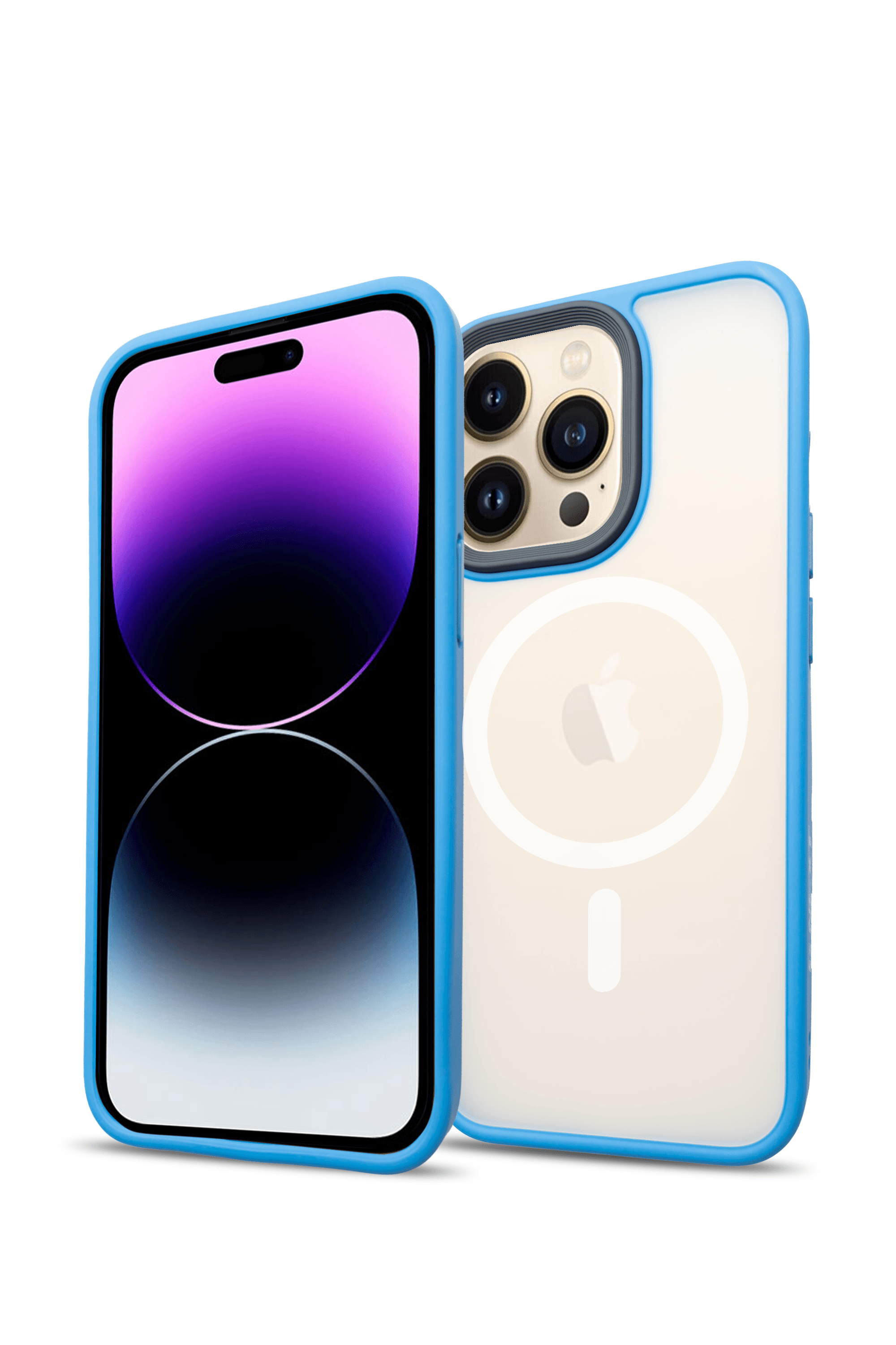 G-NEXT Apple iPhone 14 Pro Max Uyumlu Magsafe Şarj Özellikli BOLD Anti-Shock Kılıf - Bulut Mavi