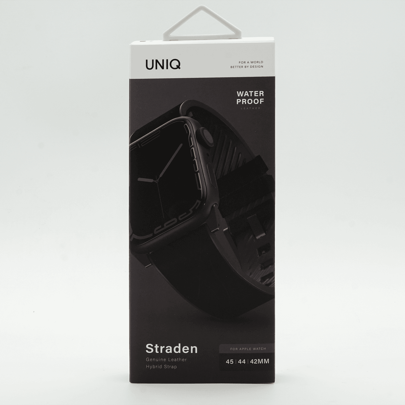 Uniq Watch Ultra 49mm Straden Su Geçirmez Deri Kordon - Siyah
