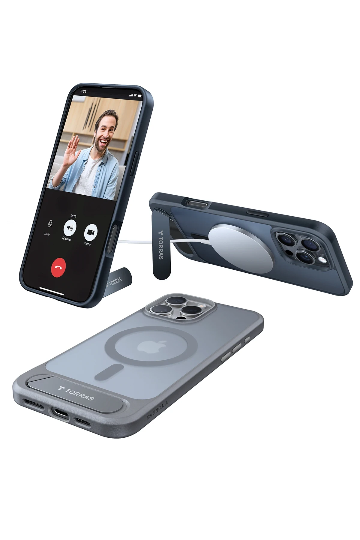 Torras Apple iPhone 16 Pro Max P Stand Serisi Magsafe Kılıf - Siyah