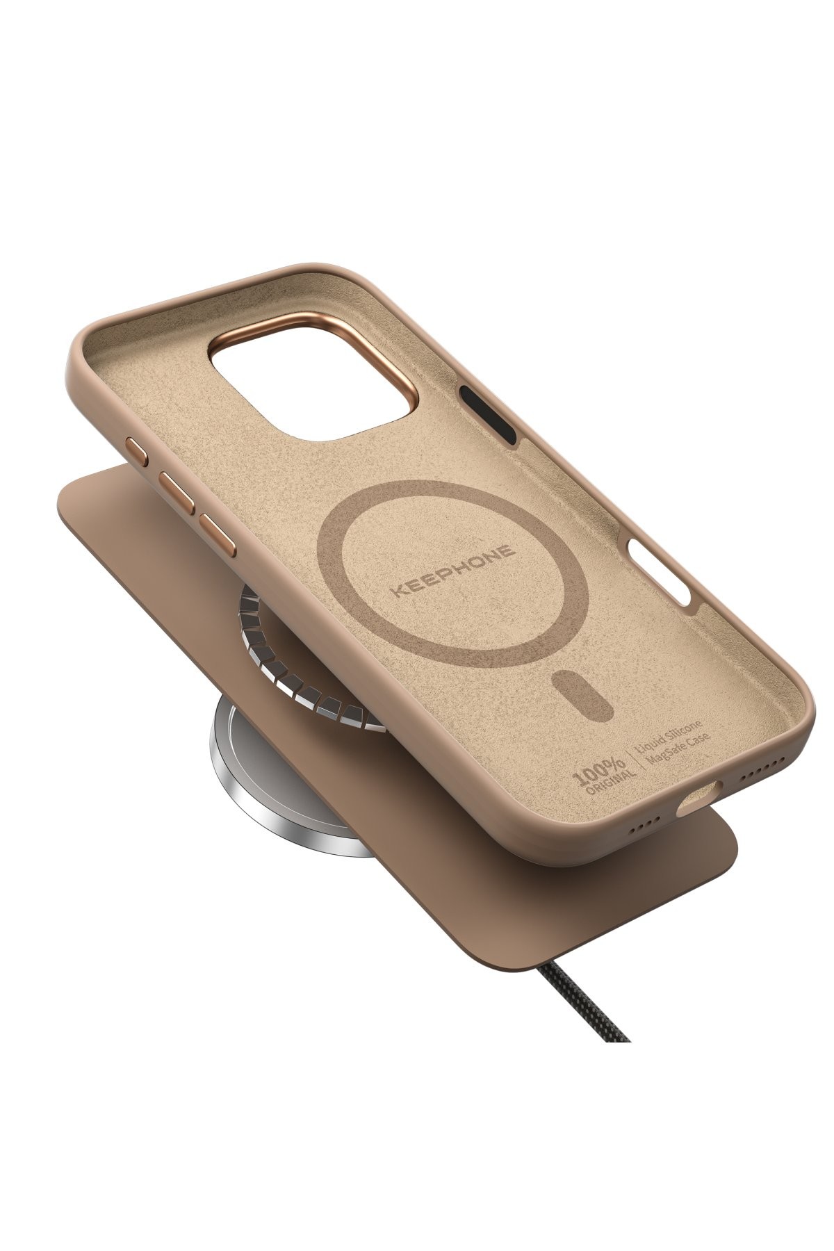 Keephone iPhone 16 Pro Rosana Silikon Kılıf - Çöl Titanyum