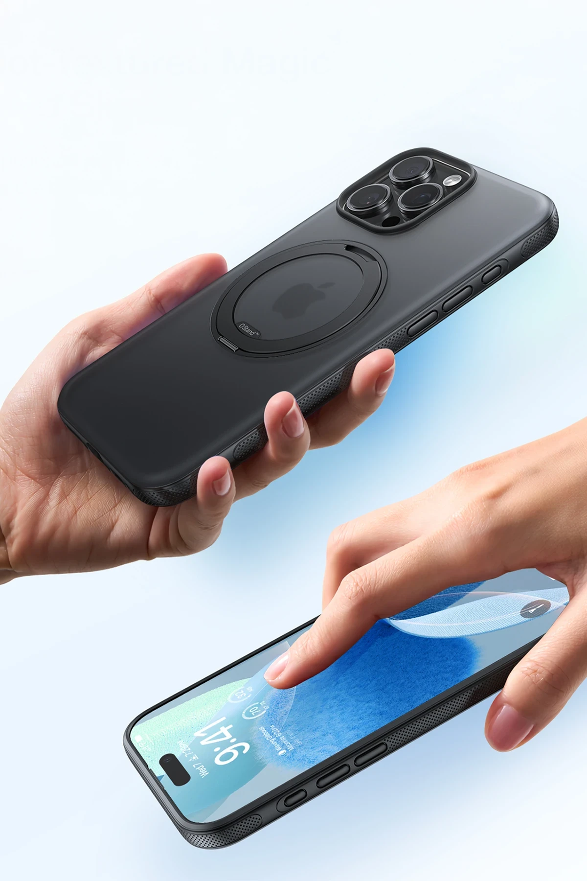 Torras Apple iPhone 16 Pro Max O Stand R Fitness Serisi Magsafe Kılıf - Siyah