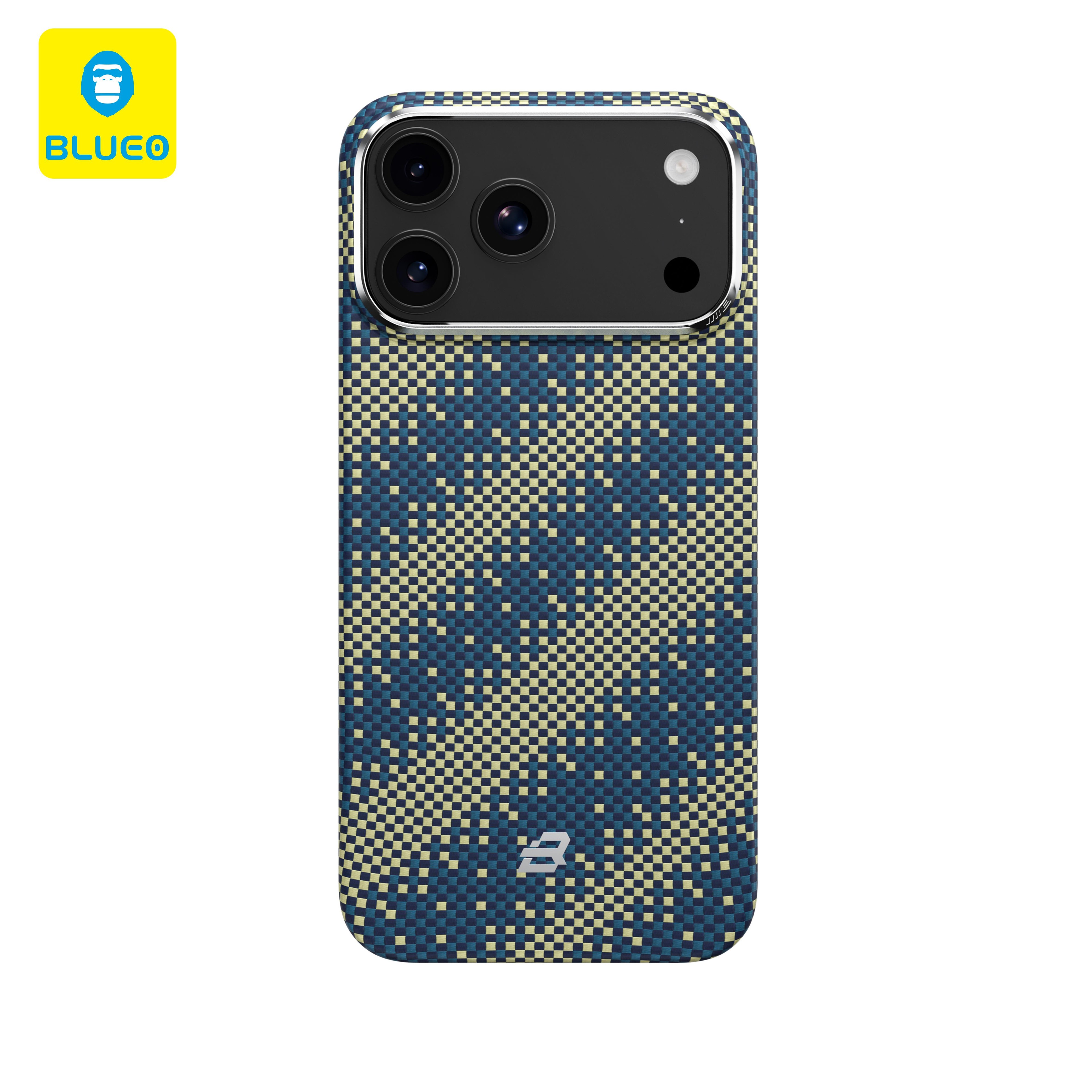 Blueo Gilded Tactile Wowen iPhone 17 Pro Max Uyumlu MagSafe Özellikli Galaxy Aramid Fiber Green