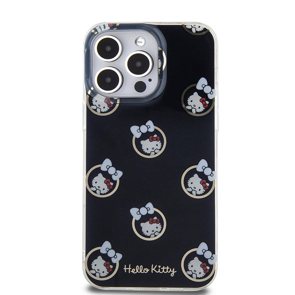 HELLO KITTY HC IML ELECTROPLATING BUBBLE PRINT BLACK iPhone 15 PRO MAX HKHCP15XHPFEK