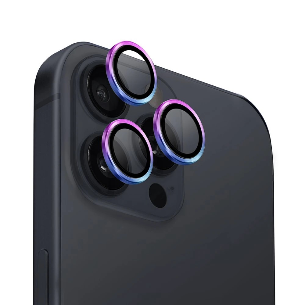 Uniq Apple iPhone 17 Pro Max Optix Alüminyum Kamera Lens Koruyucu - Rainbow