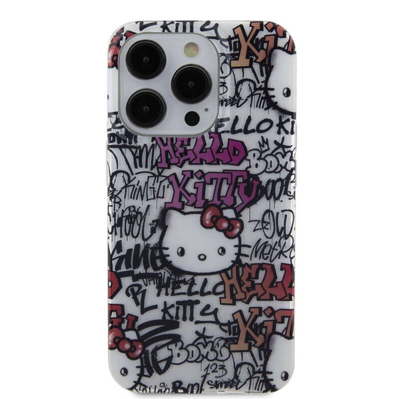 HELLO KITTY HC IML TAGS GRAFFITI WHITE iPhone 15 PRO HKHCP15LHDGPTT